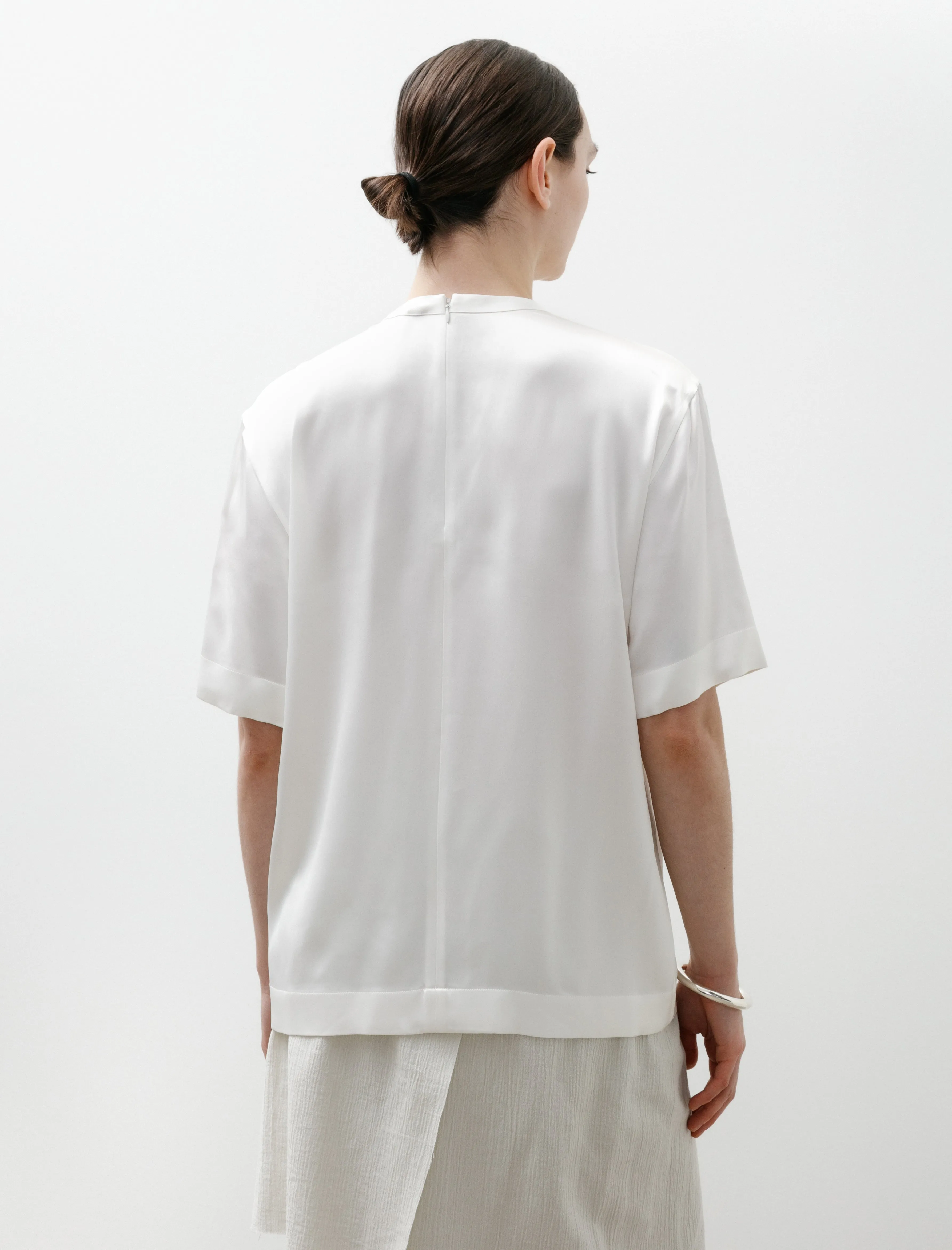 Satin Tee White sold by SHOP NEIGHBOR product image thumbnail 4