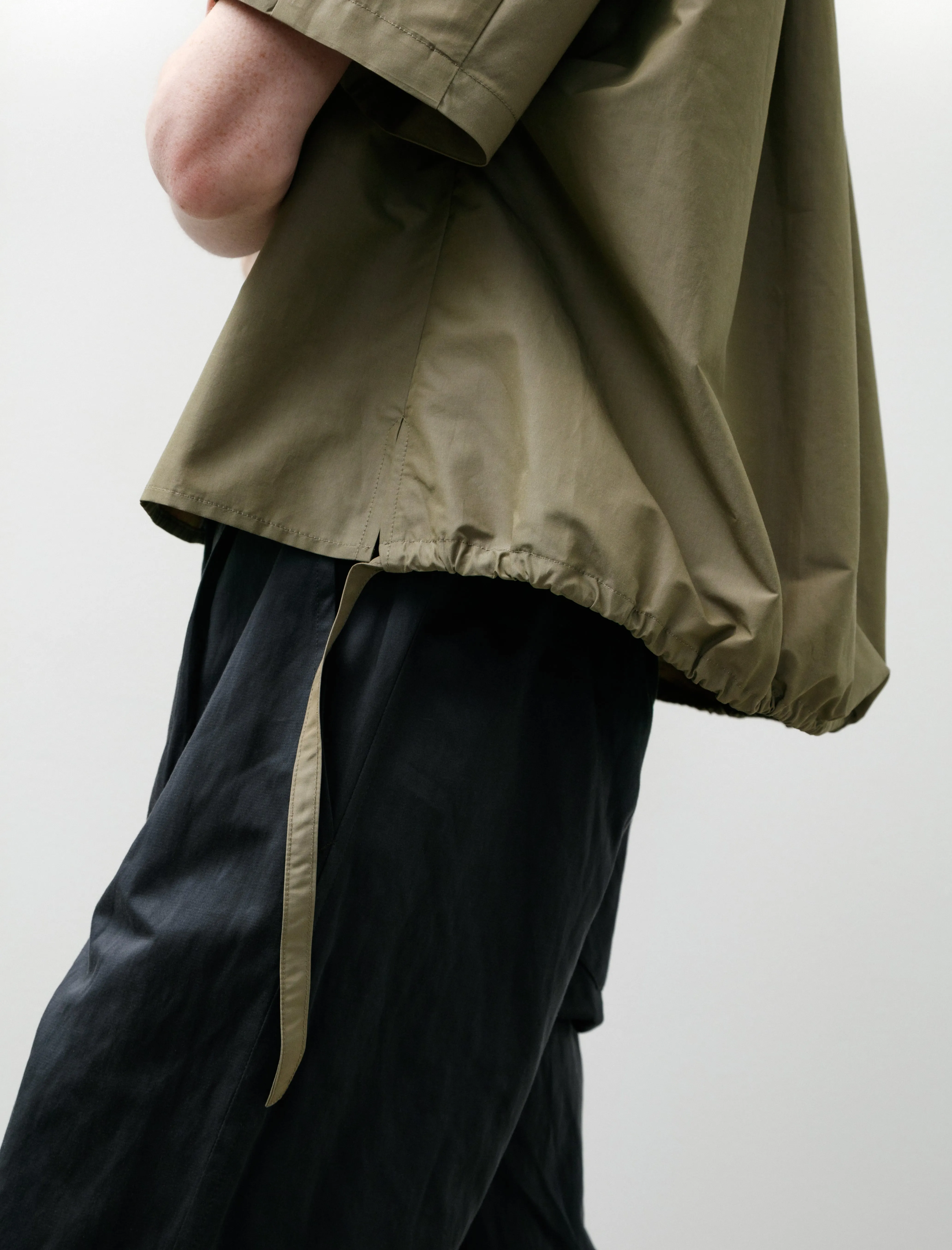 Quarter Zip Bubble Shirt Cotton Nylon Khaki Green sold by SHOP NEIGHBOR product image thumbnail 4
