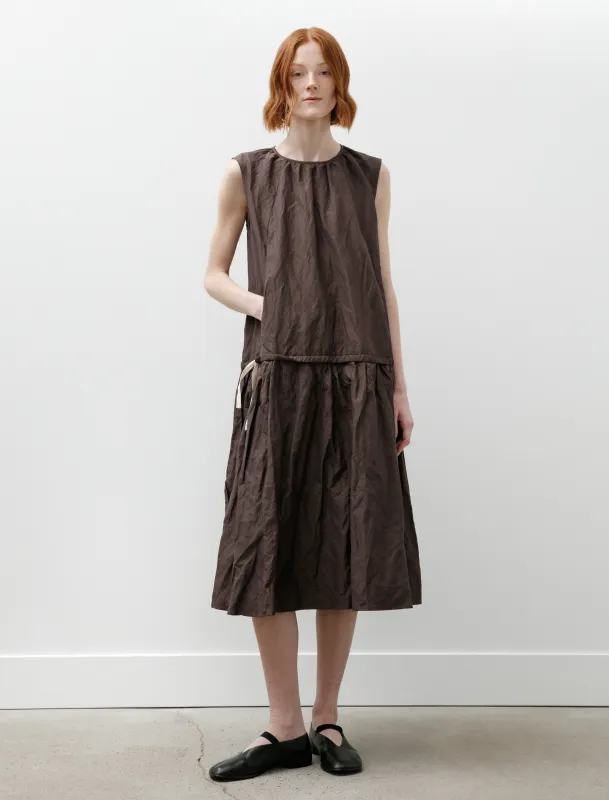Full Body Gathered Dress Cotton Nylon Metal Prune made by SHOP NEIGHBOR
