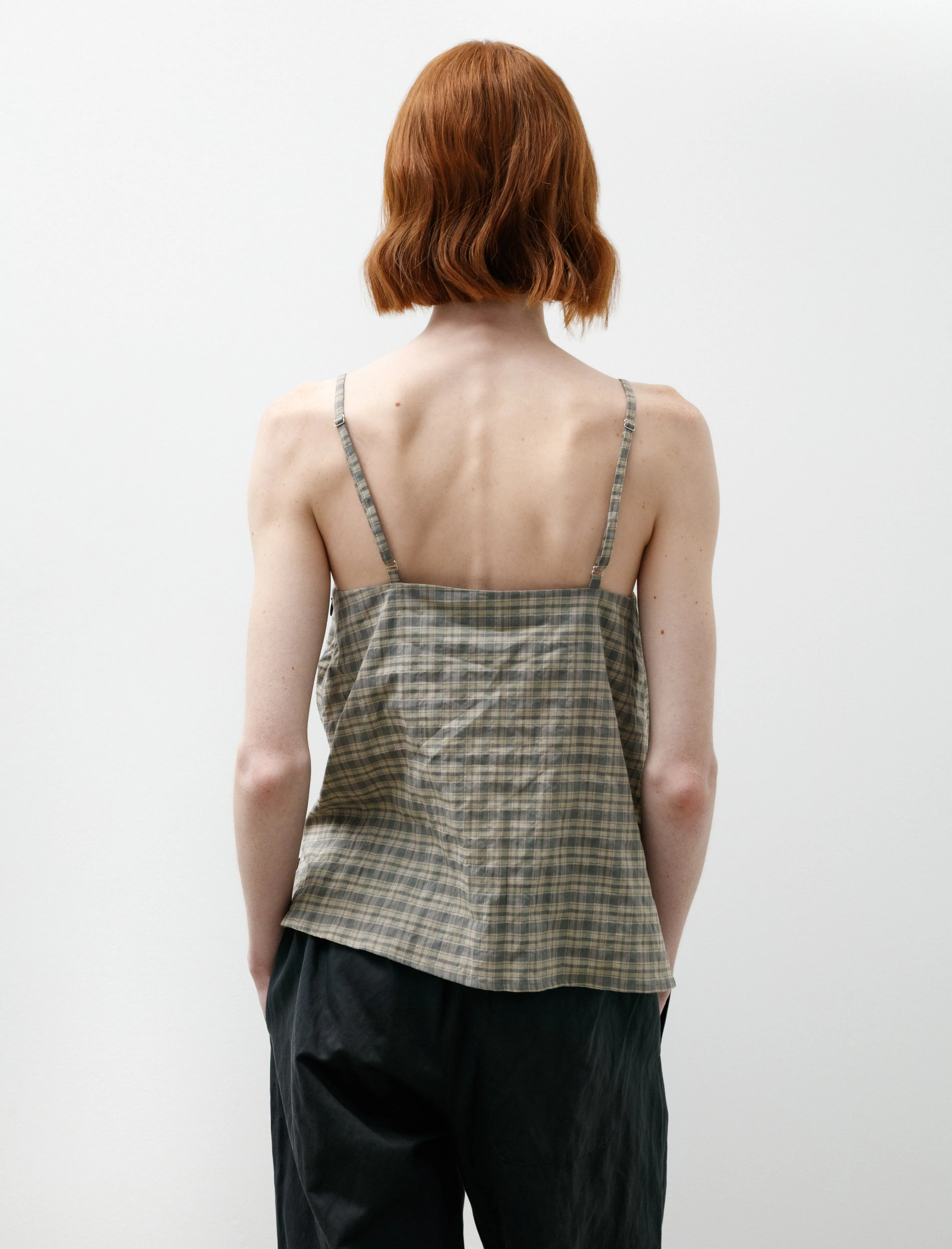 Ruffle Camisole Tank Organic Cotton Umber/Moss sold by SHOP NEIGHBOR product image thumbnail 4