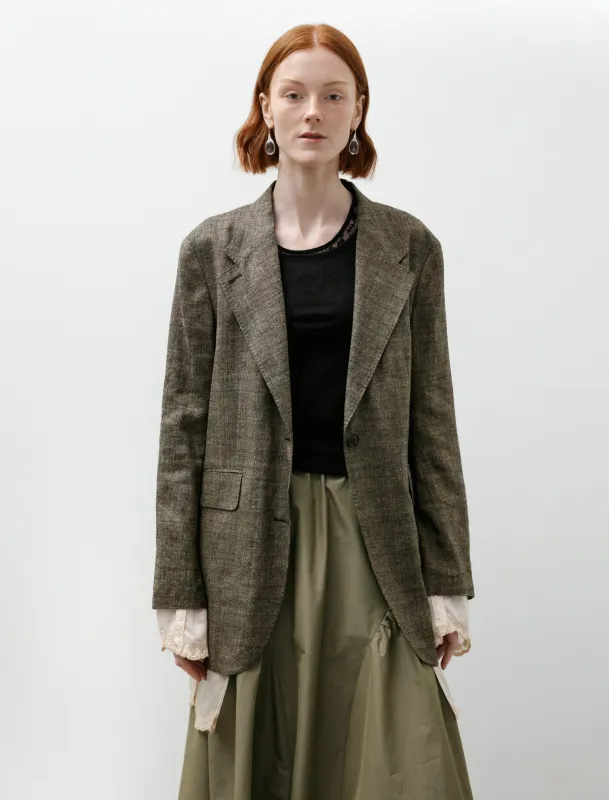 Drip Blazer Deep Husk Soft Grain Weave made by Our Legacy Womens