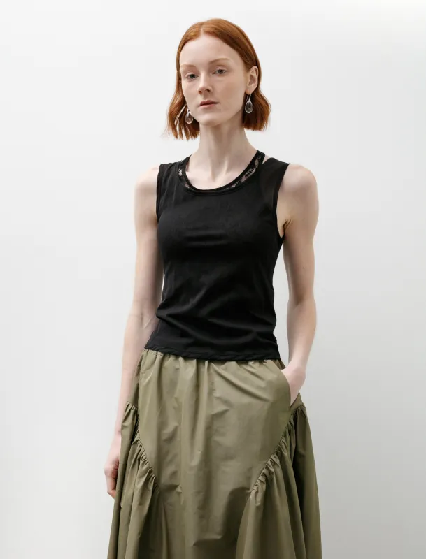 Swim Tank Black Stocking Jersey made by Our Legacy Womens