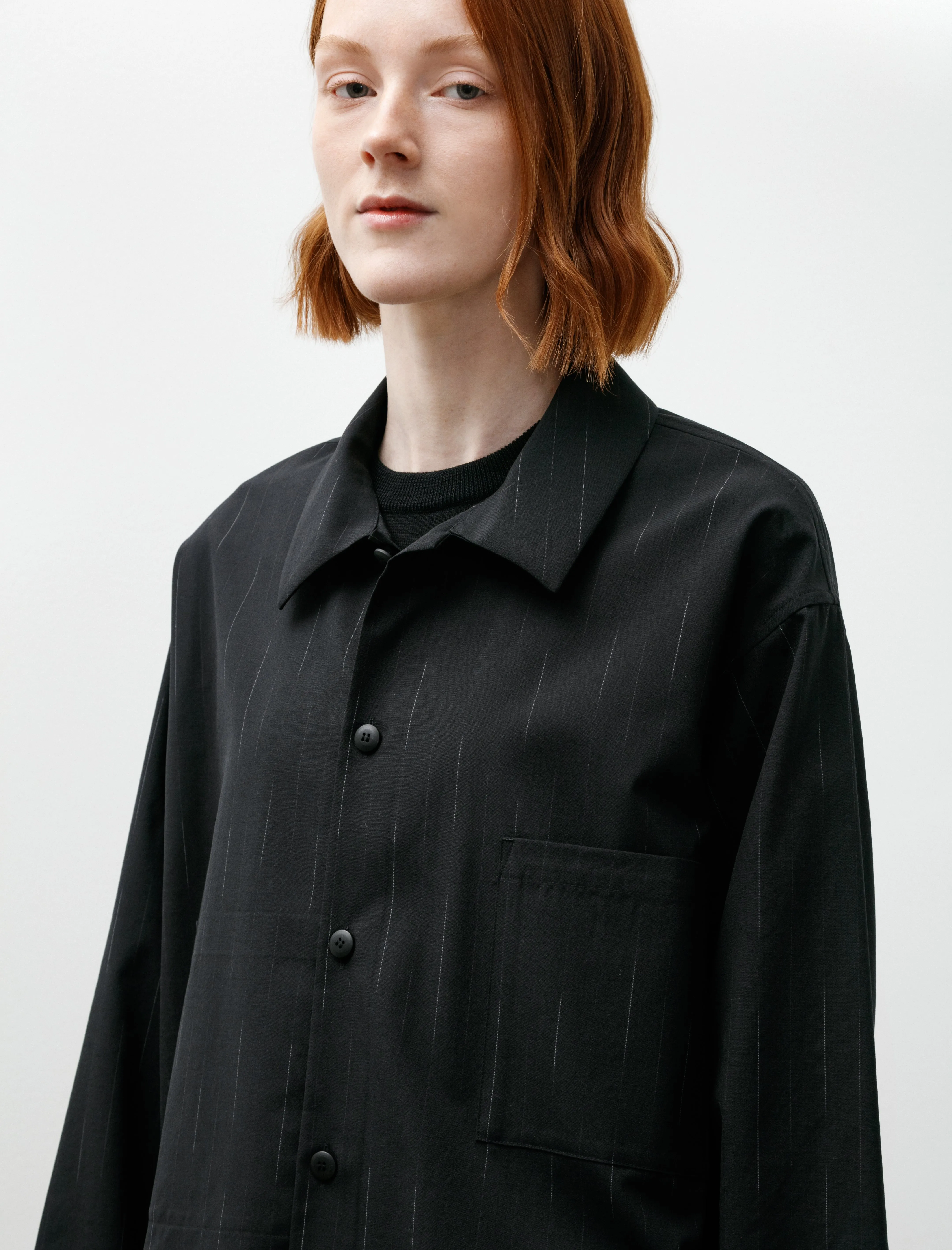 Work Blouse Wool Black sold by SHOP NEIGHBOR product image thumbnail 2