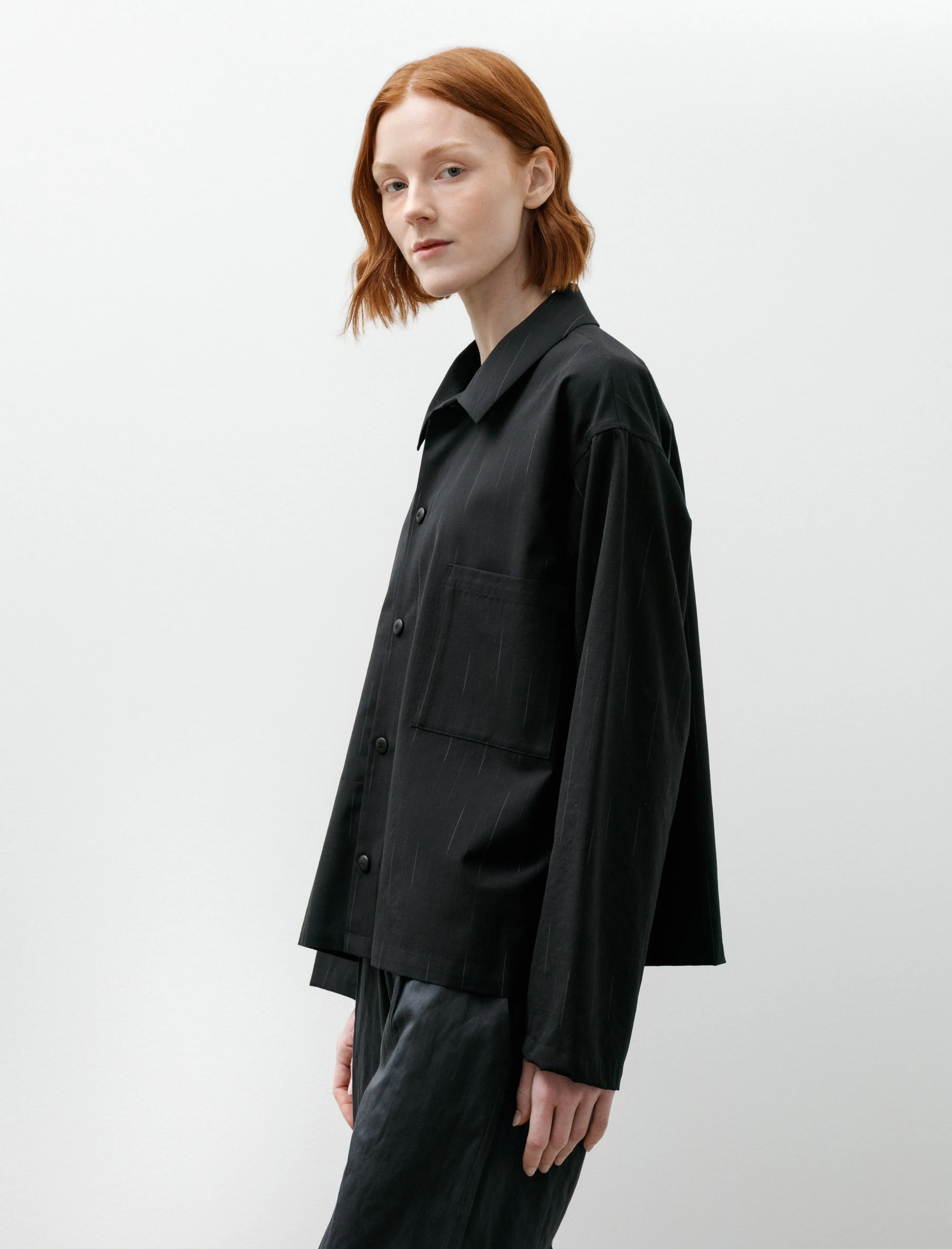 Work Blouse Wool Black sold by SHOP NEIGHBOR product image thumbnail 3