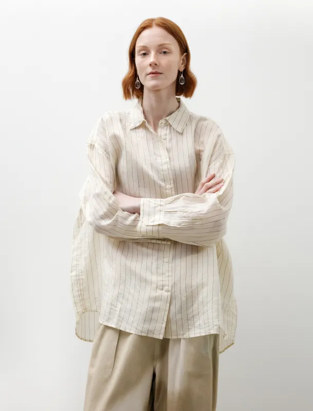 Hamnet Shirt Taffeta Silk Stripe made by SHOP NEIGHBOR