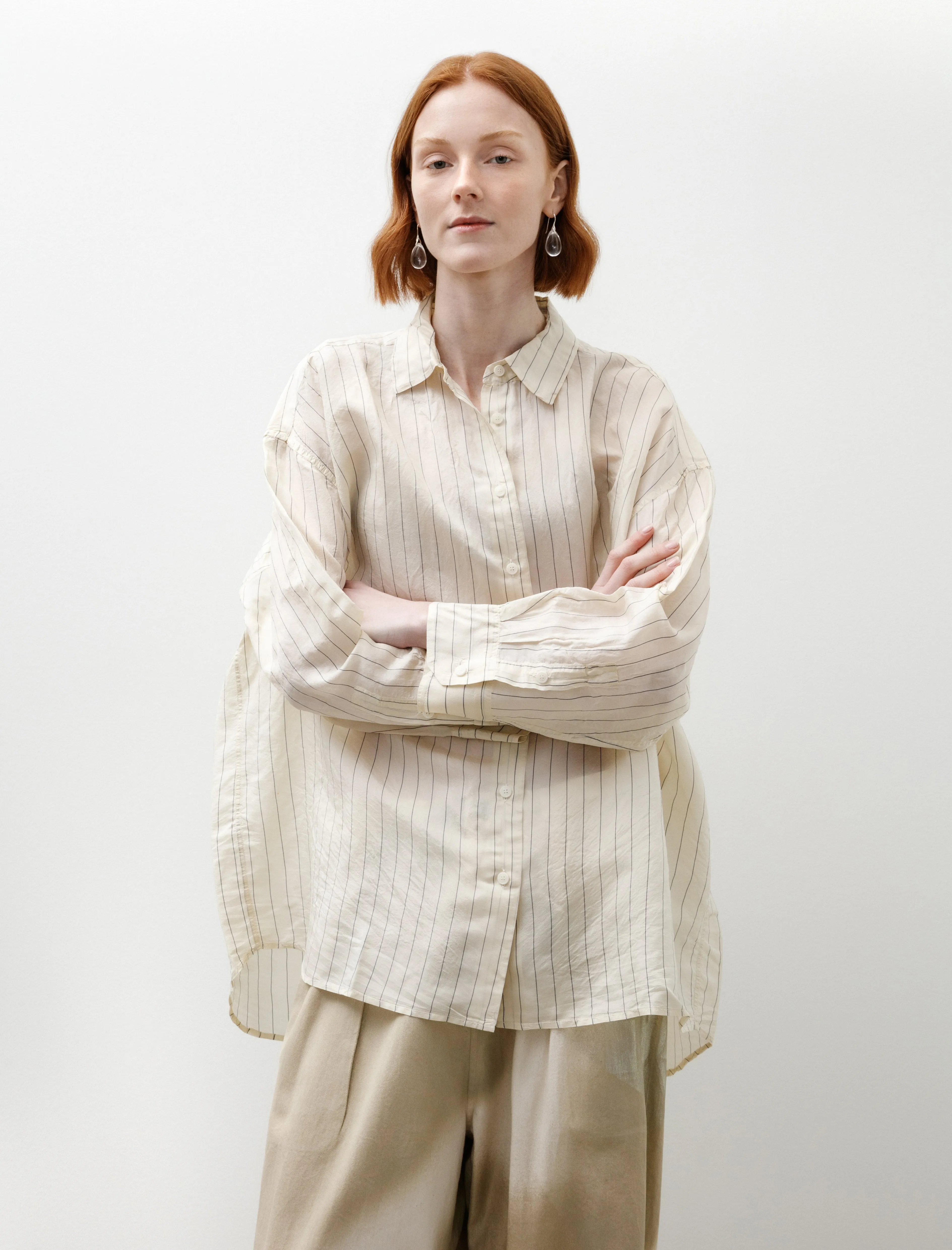 Hamnet Shirt Taffeta Silk Stripe sold by SHOP NEIGHBOR