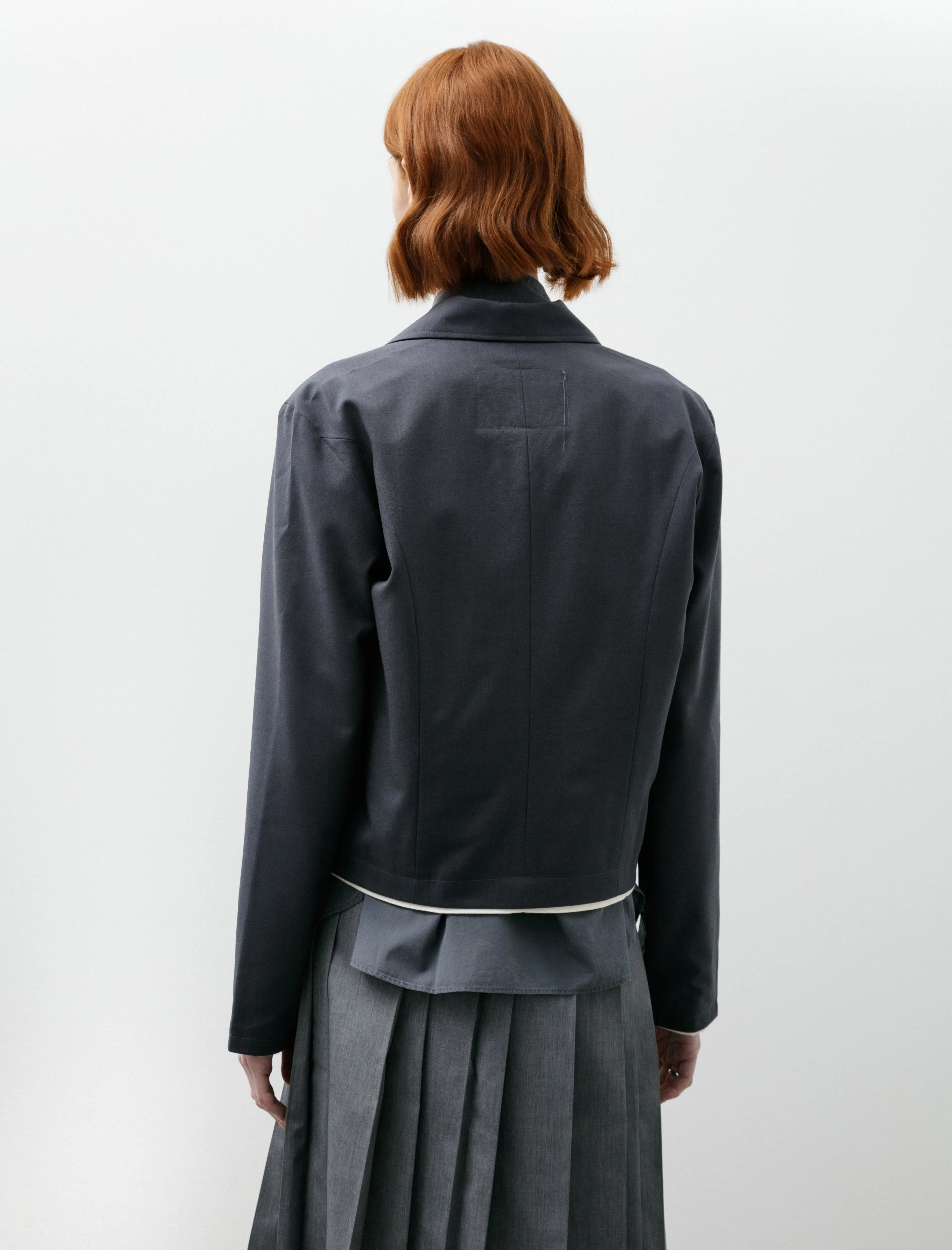 Fitted Zip Jacket Wool Petrol sold by SHOP NEIGHBOR product image thumbnail 5