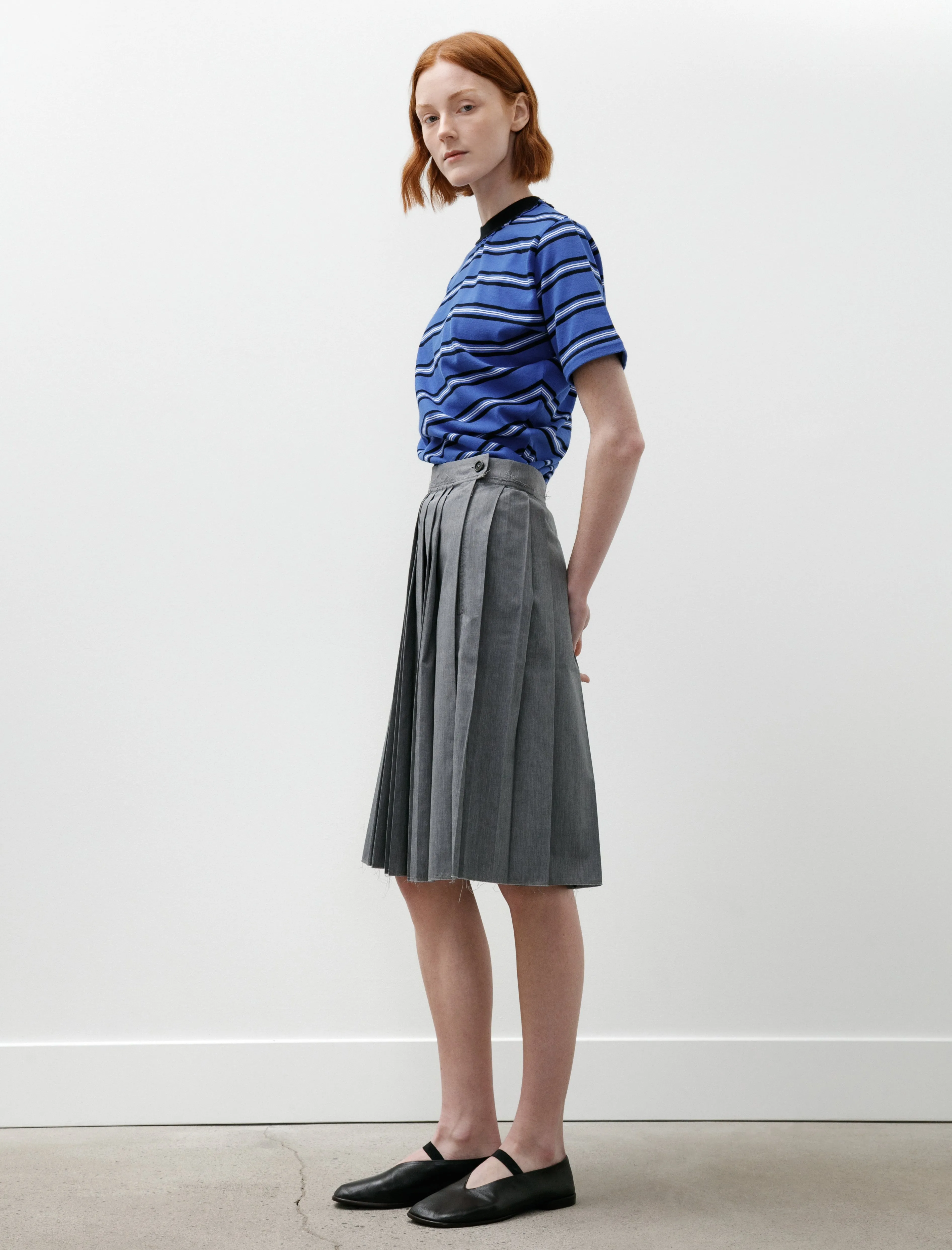 Pleats Skirt Twill Grey sold by SHOP NEIGHBOR product image thumbnail 3