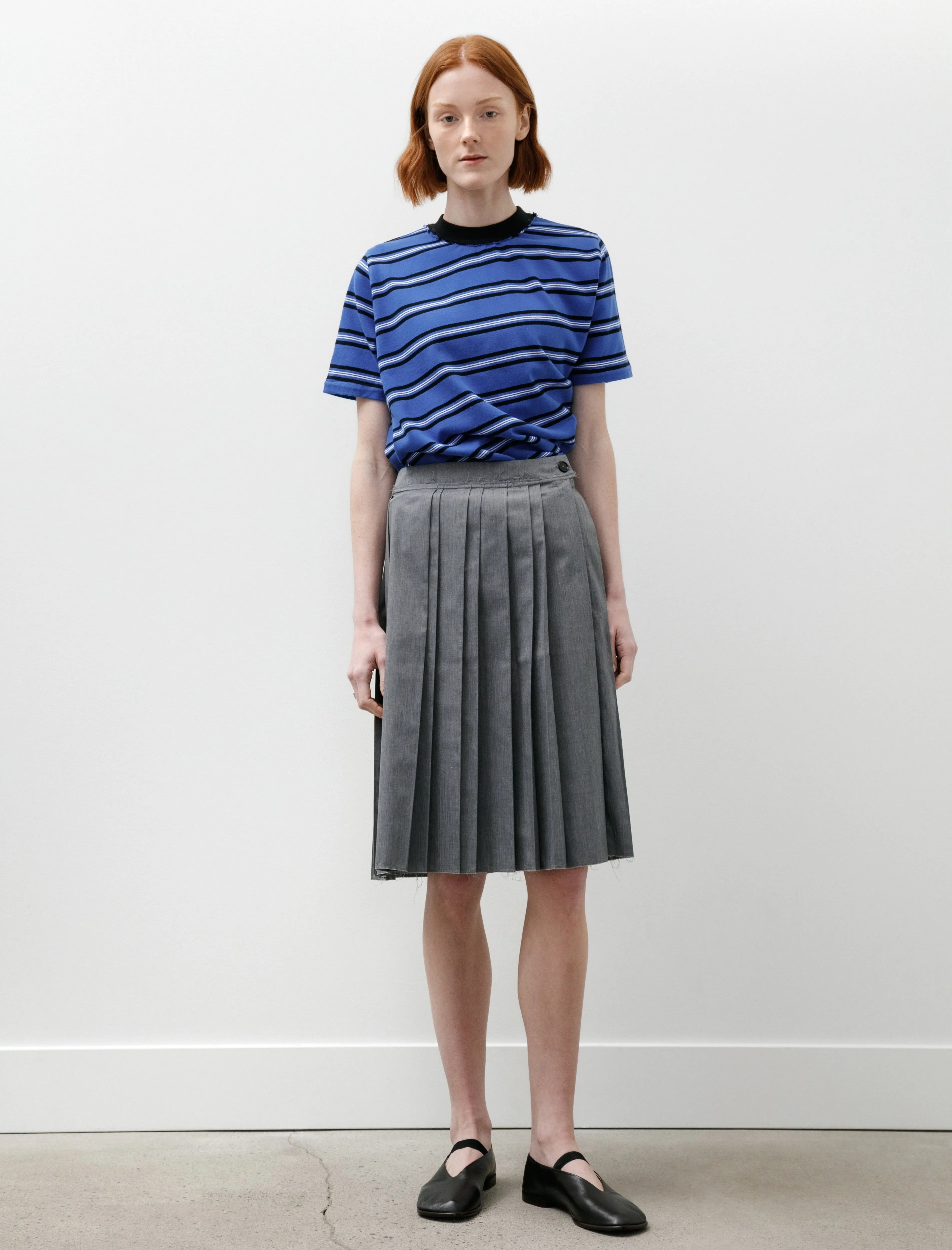 Pleats Skirt Twill Grey sold by SHOP NEIGHBOR