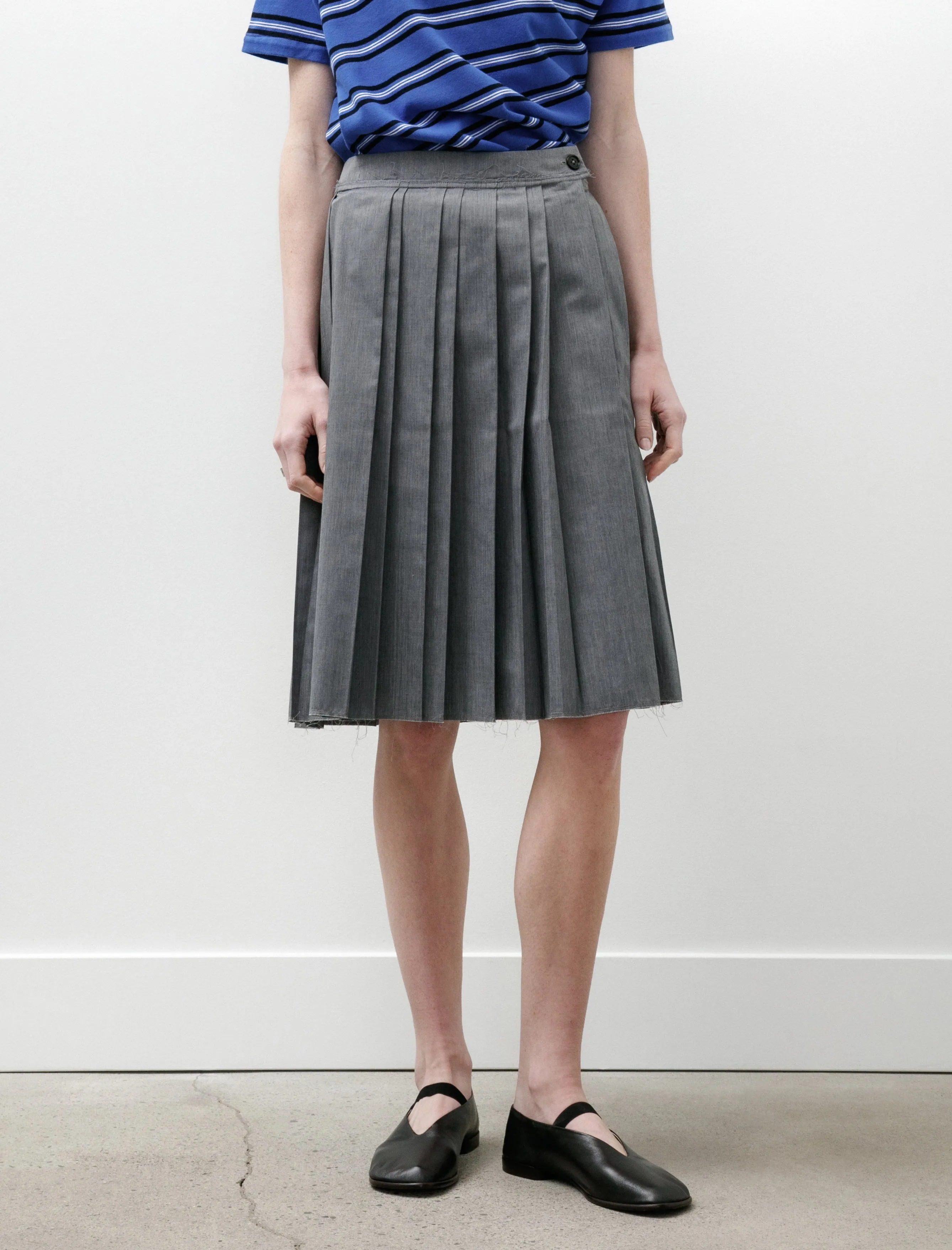 Pleats Skirt Twill Grey sold by SHOP NEIGHBOR product image thumbnail 2