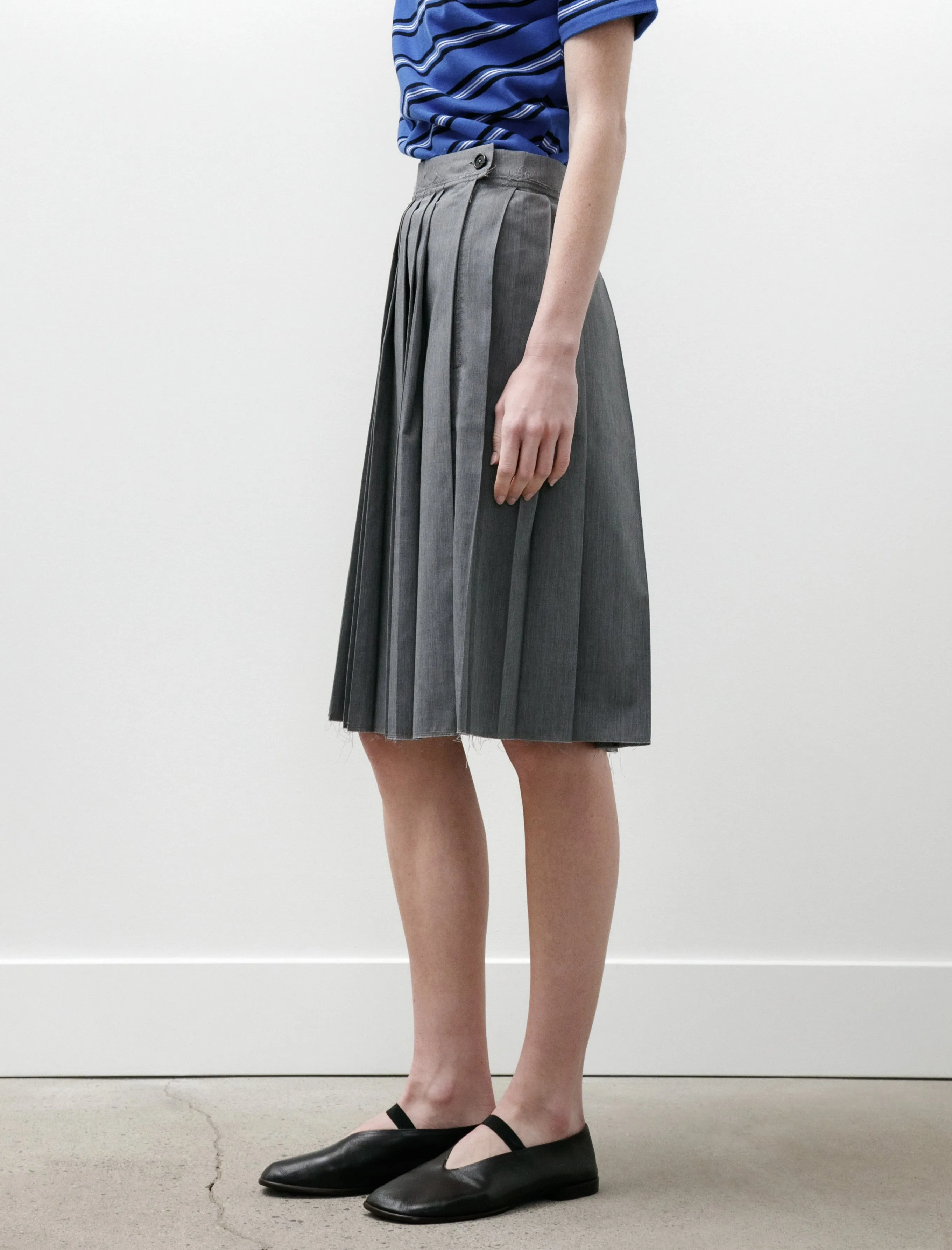 Pleats Skirt Twill Grey sold by SHOP NEIGHBOR product image thumbnail 4