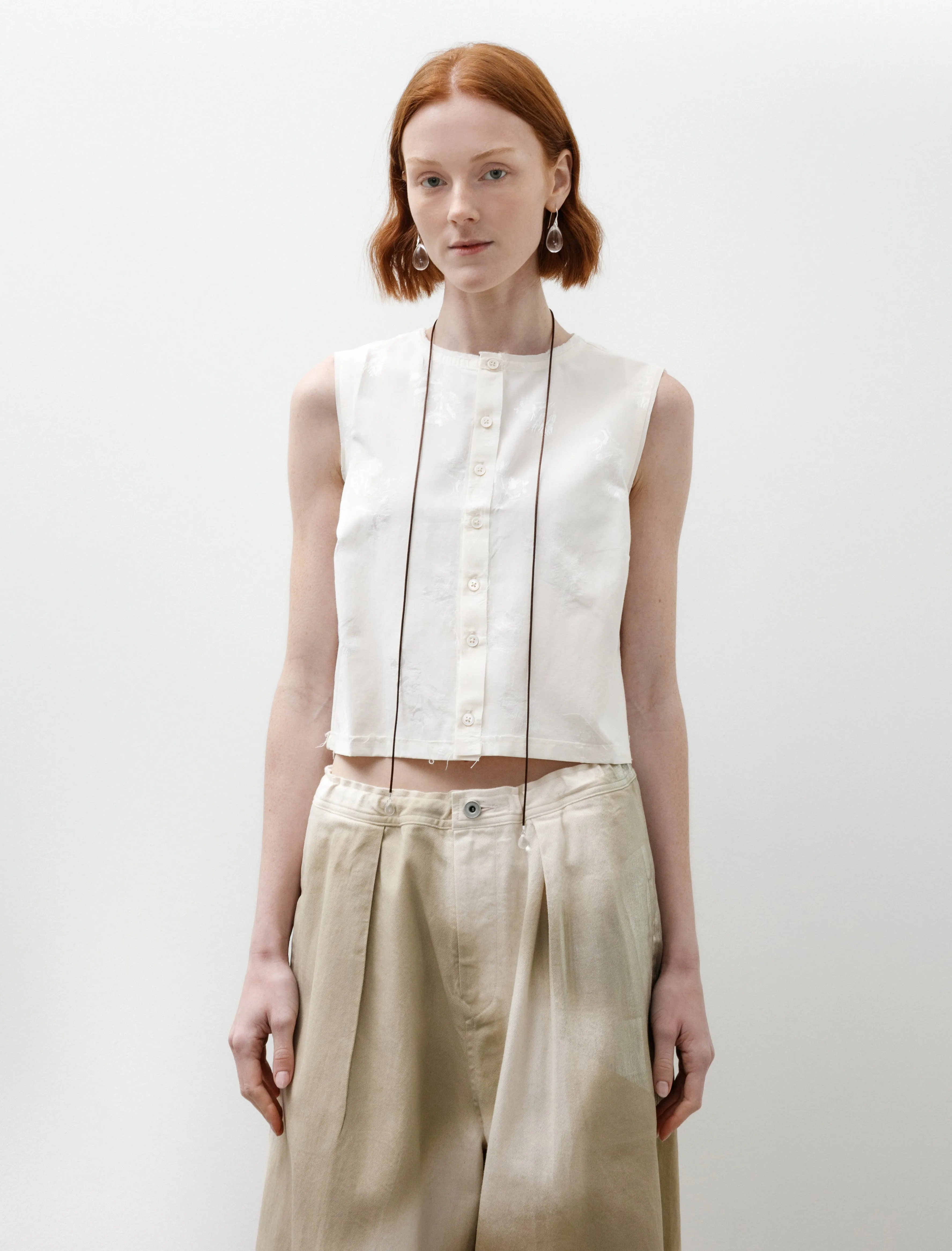 Square Top Flower Jacquard Off White sold by SHOP NEIGHBOR