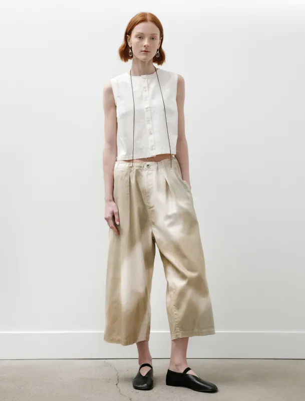 Front Tuck Wide Pants Ivory made by SHOP NEIGHBOR