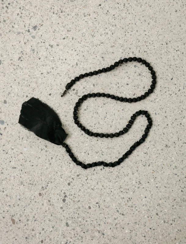 Silk Ball Necklace Small Black made by SHOP NEIGHBOR