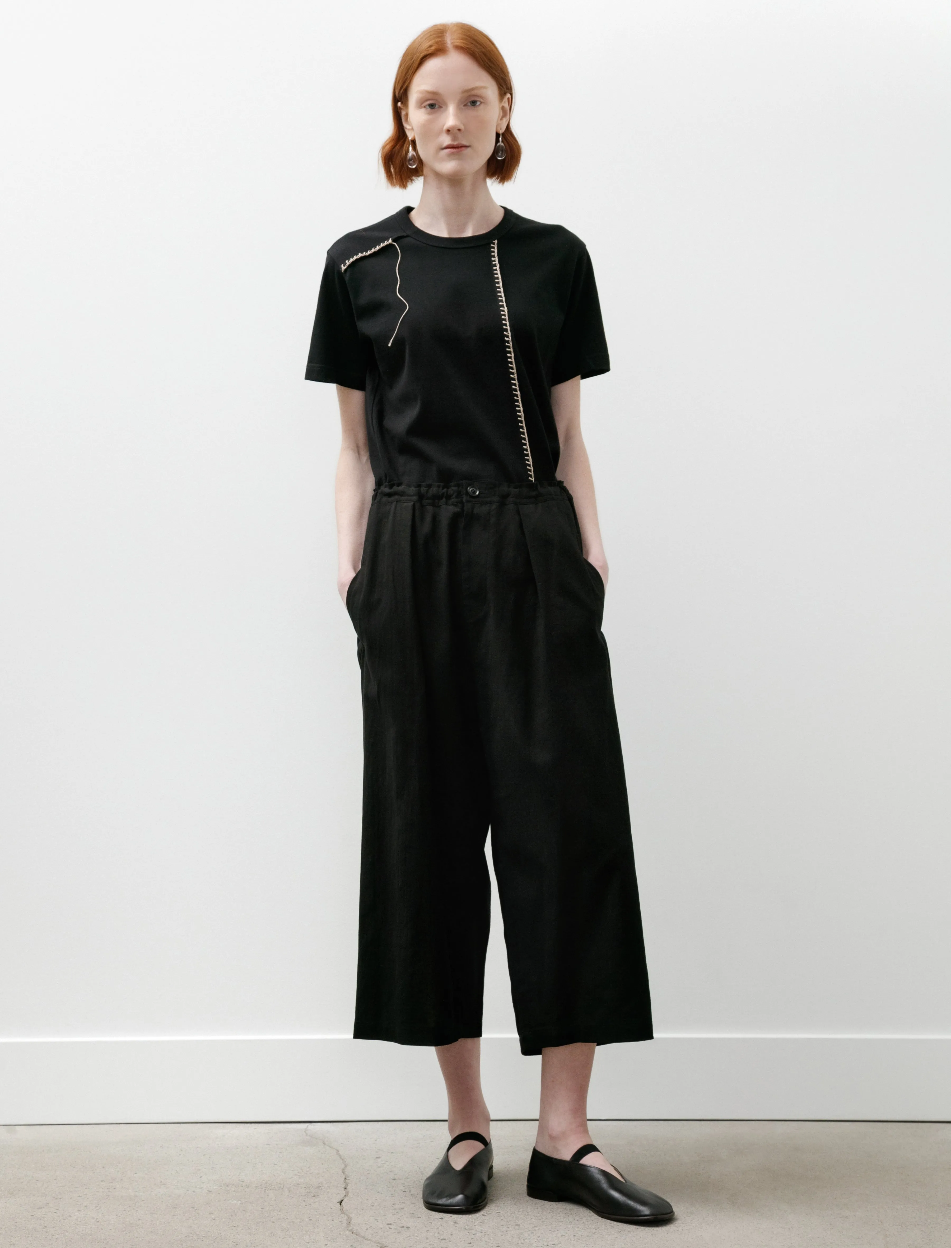 Front Tuck Wide Pants Black sold by SHOP NEIGHBOR
