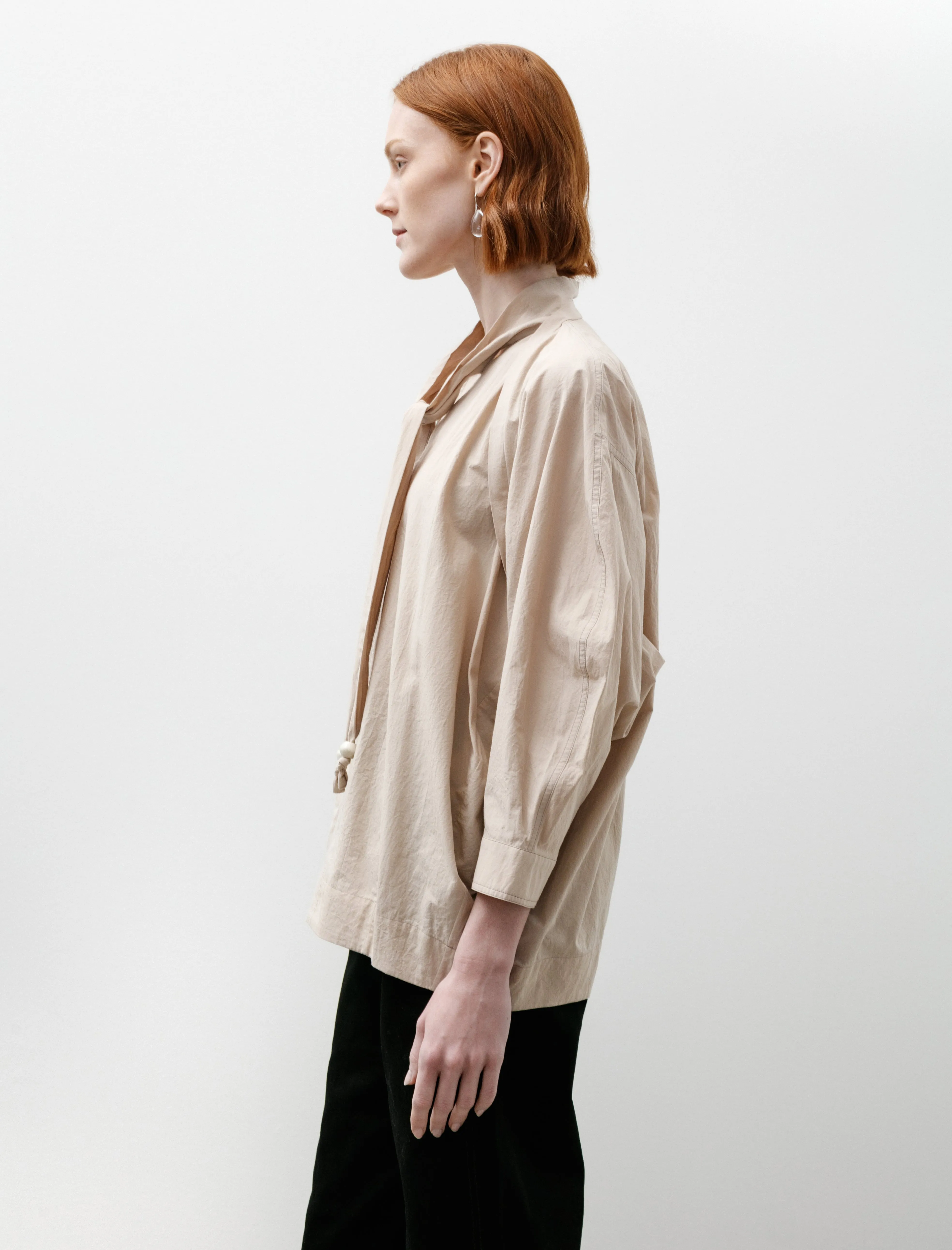 Blouse with Scarf Greige sold by SHOP NEIGHBOR product image thumbnail 4