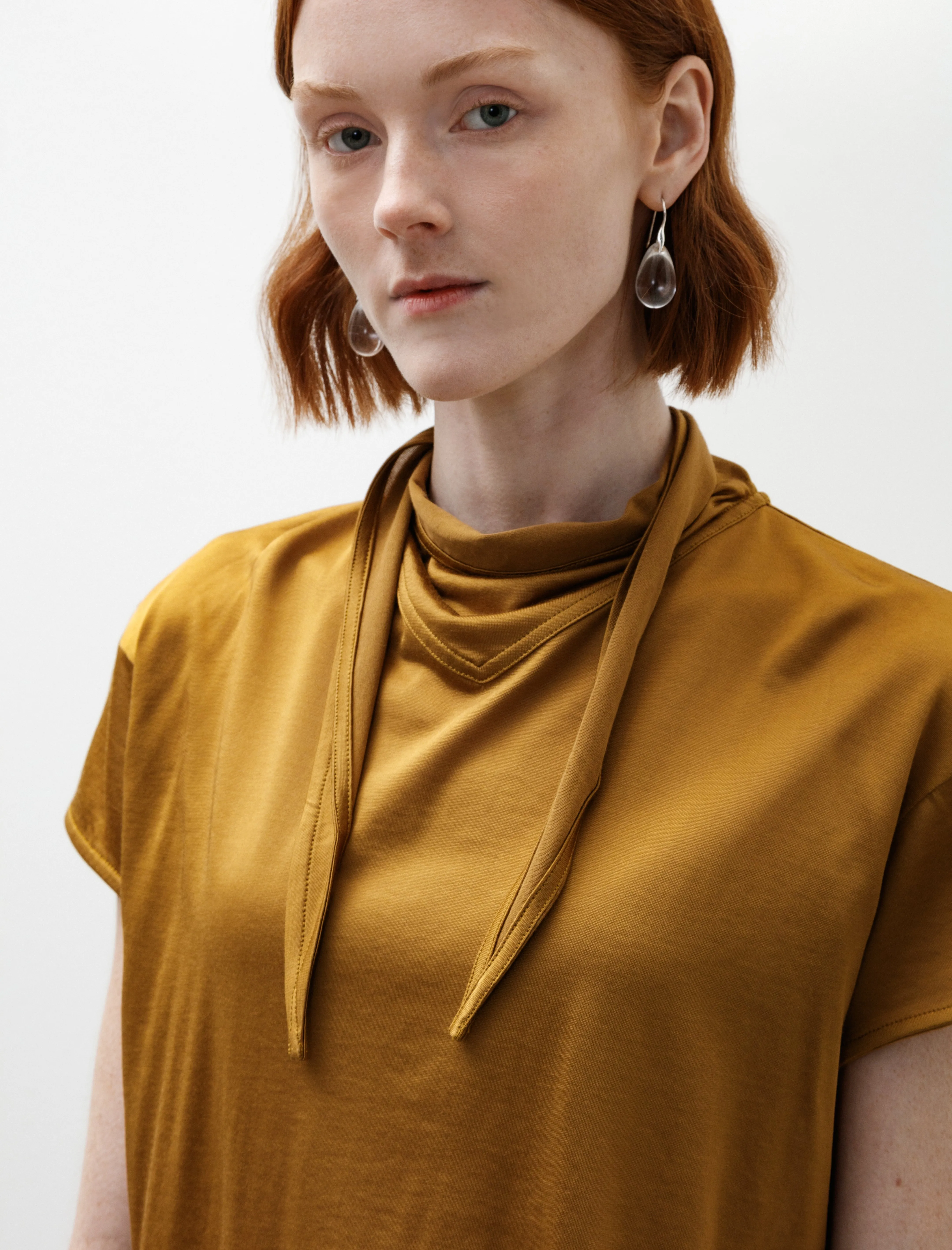 Short Sleeve Foulard Top Cinnamon Brown sold by SHOP NEIGHBOR product image thumbnail 2