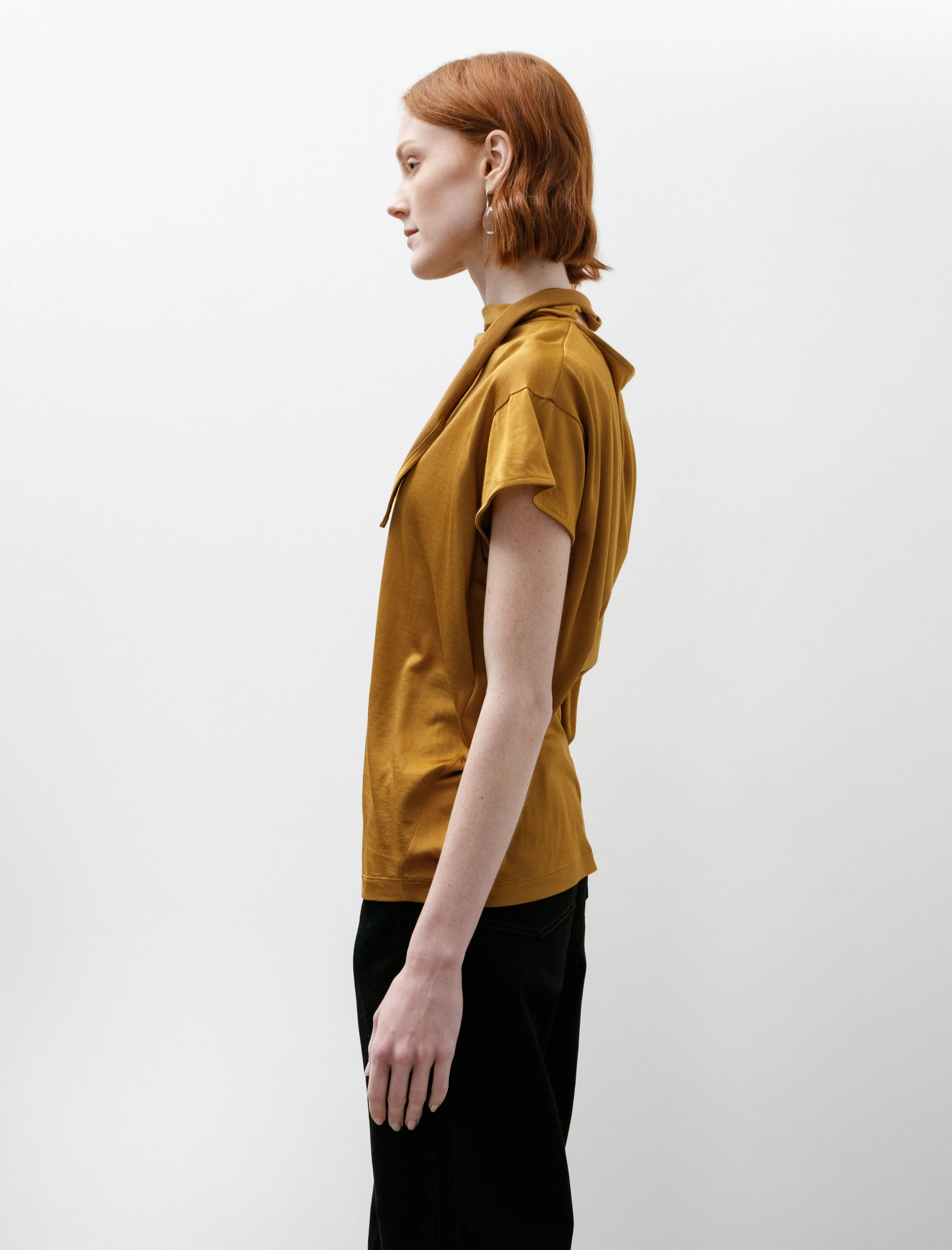 Short Sleeve Foulard Top Cinnamon Brown sold by SHOP NEIGHBOR product image thumbnail 3