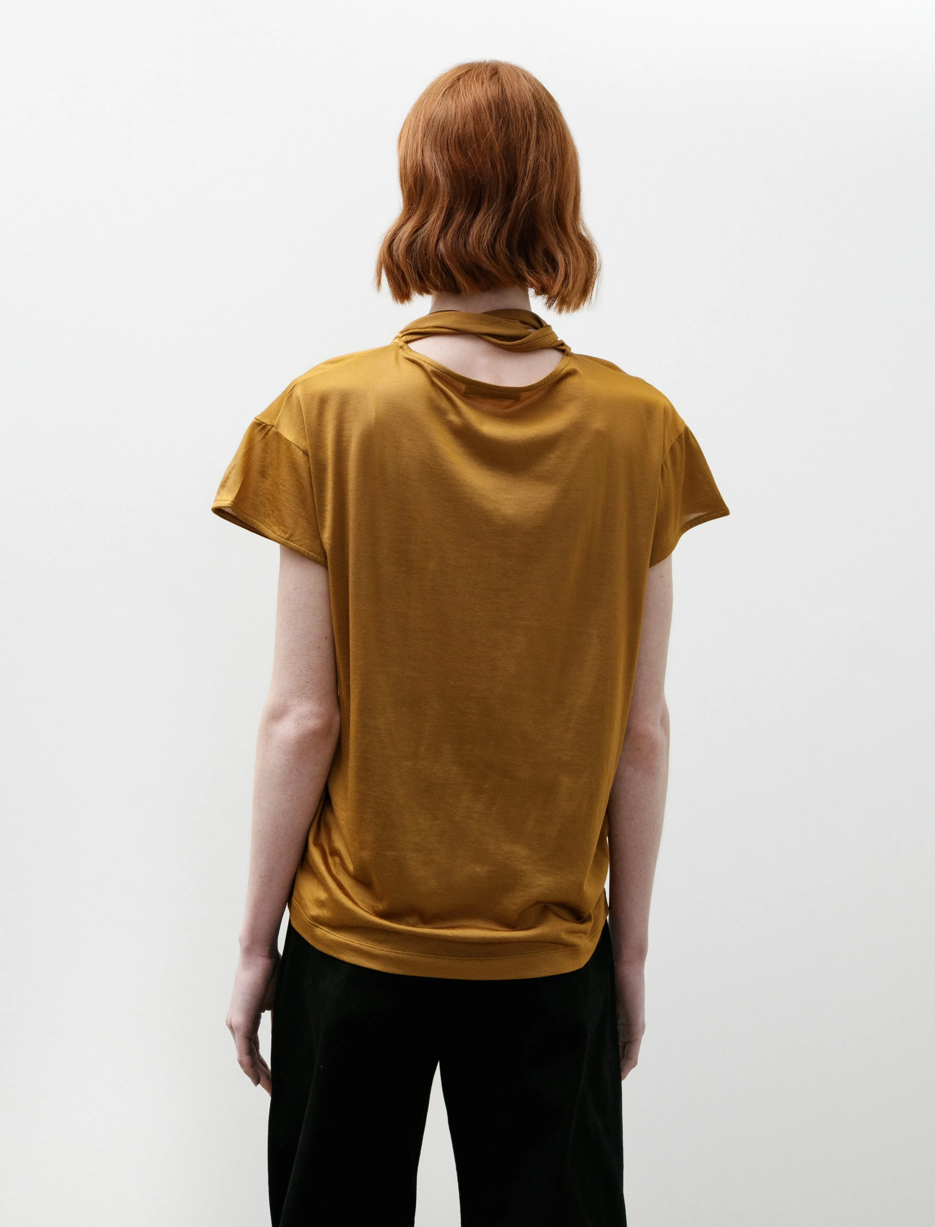 Short Sleeve Foulard Top Cinnamon Brown sold by SHOP NEIGHBOR product image thumbnail 4