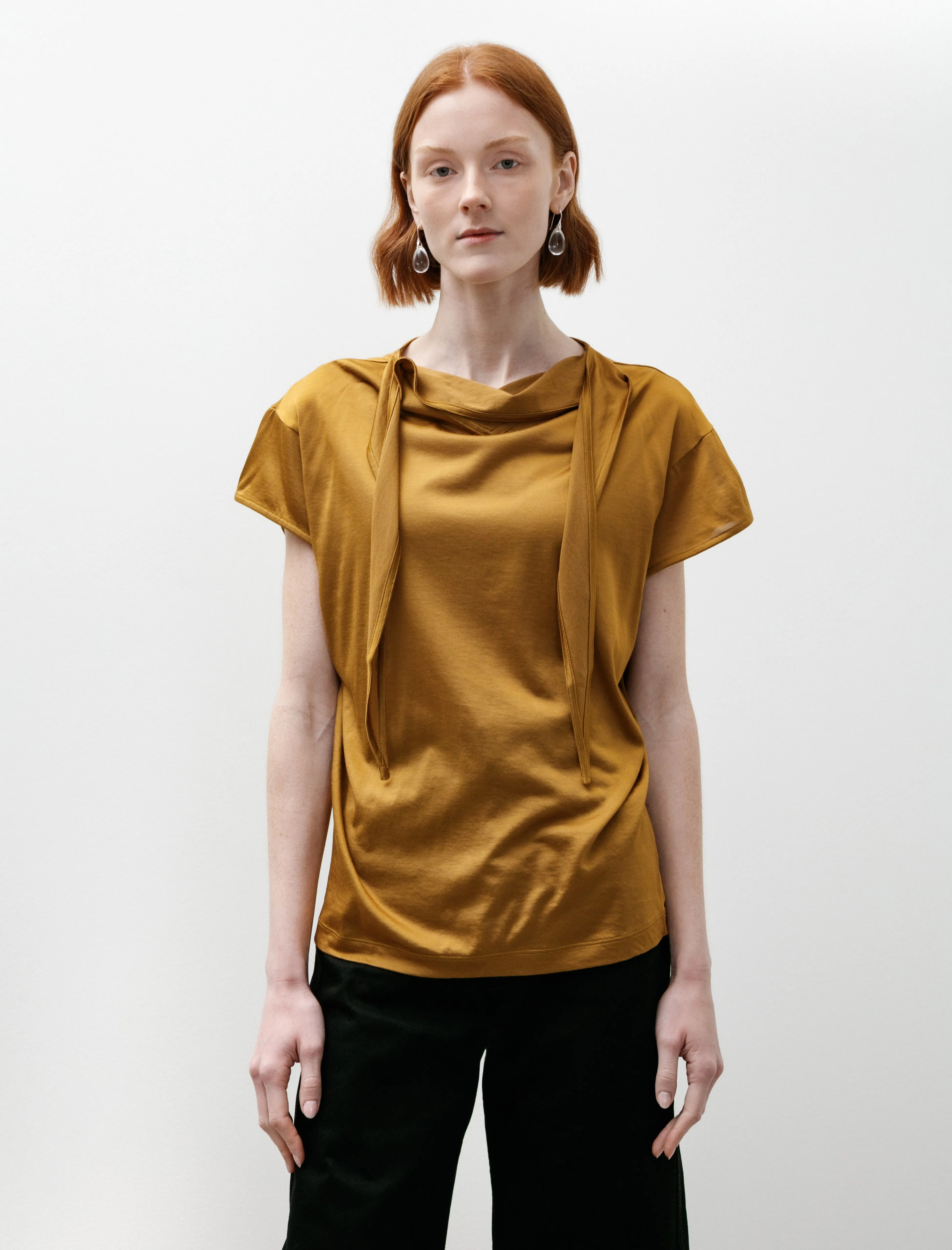 Short Sleeve Foulard Top Cinnamon Brown sold by SHOP NEIGHBOR