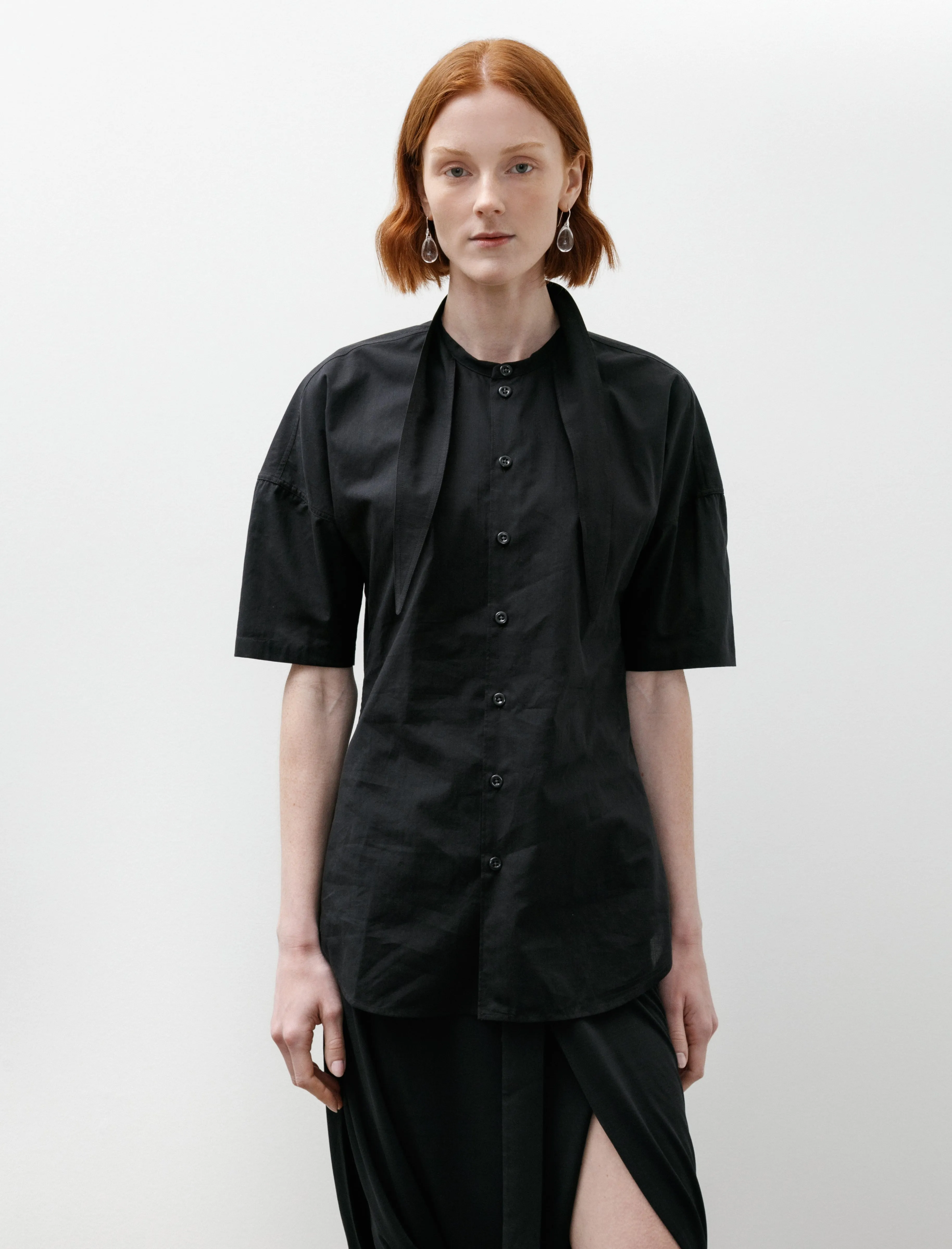 Short Sleeve Shirt with Foulard Squid Ink sold by SHOP NEIGHBOR