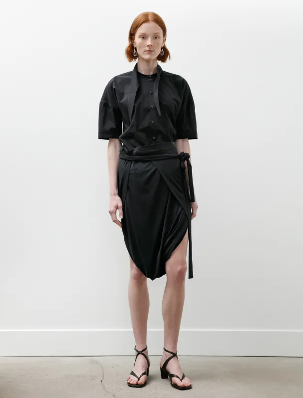 Soft Wrap Skirt Charcoal made by SHOP NEIGHBOR