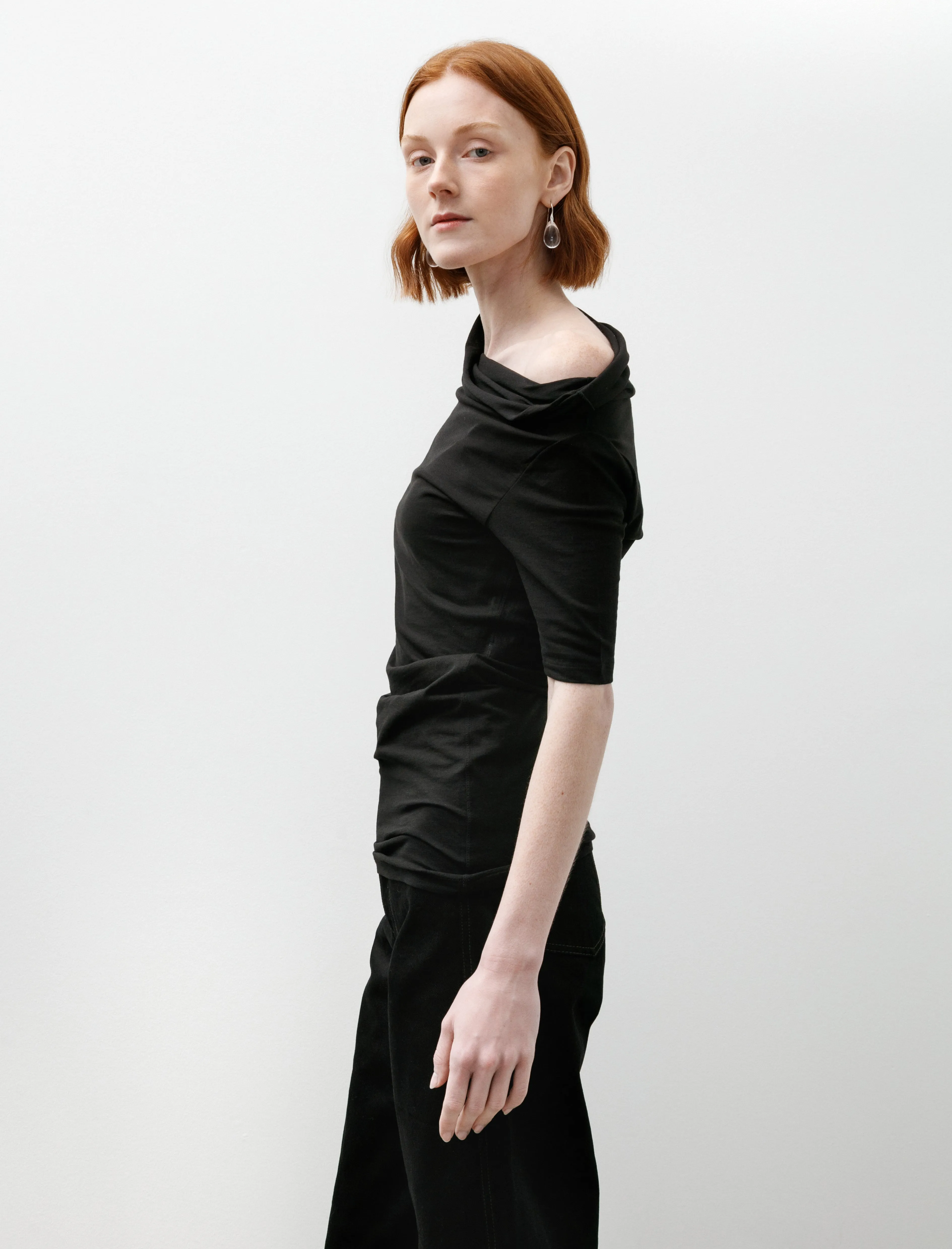 Short Sleeve Twisted Top Black sold by SHOP NEIGHBOR product image thumbnail 3