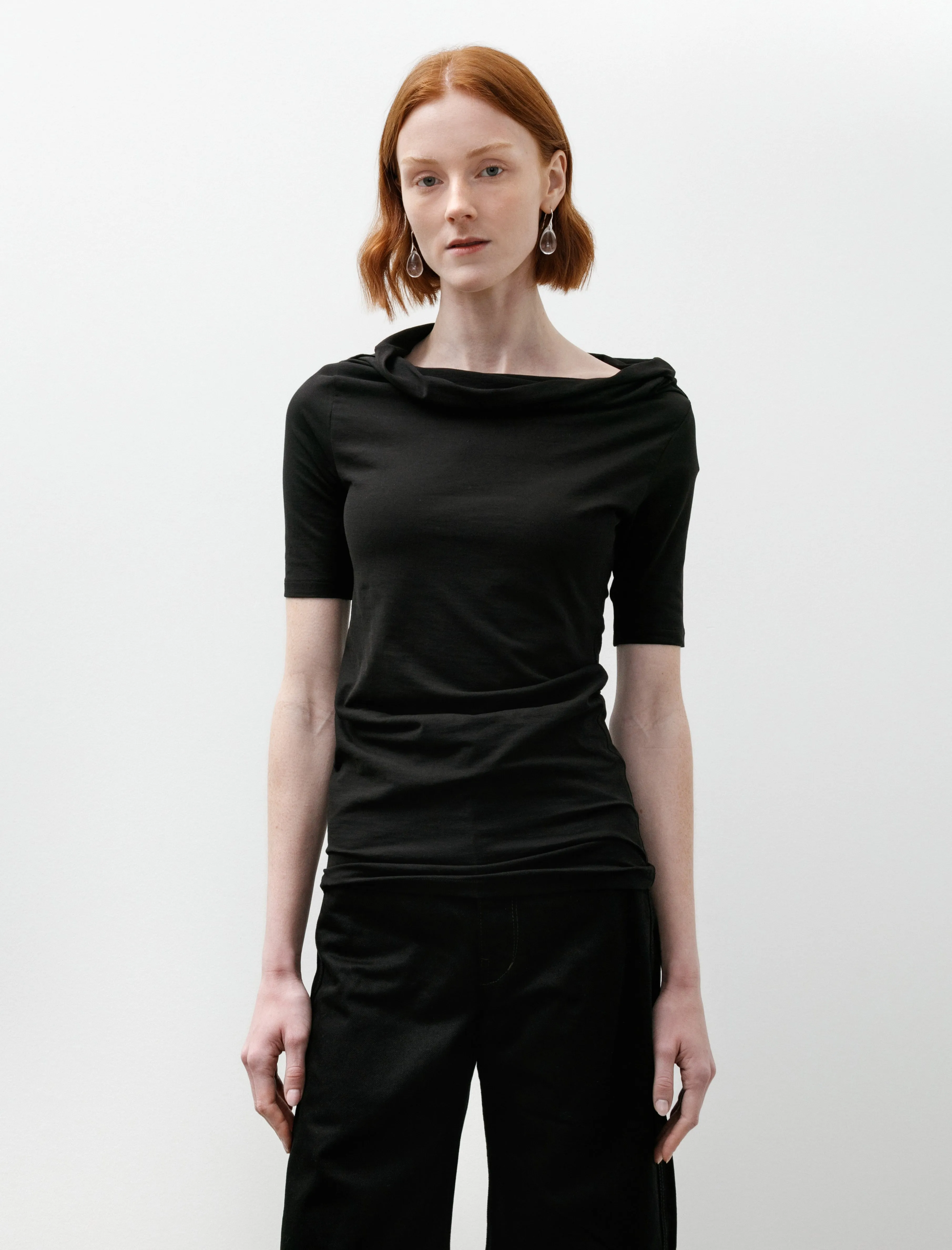 Short Sleeve Twisted Top Black sold by SHOP NEIGHBOR product image thumbnail 5