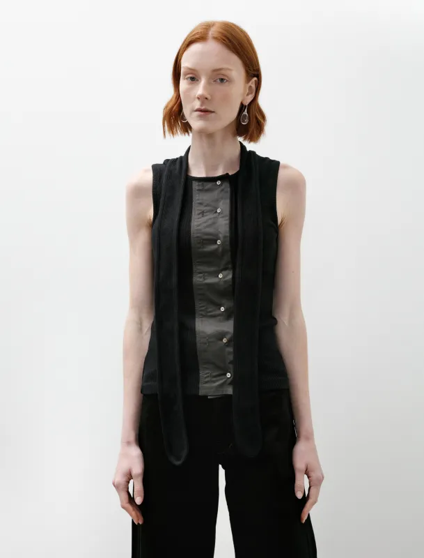 Asymmetrical Fitted Top Black made by SHOP NEIGHBOR