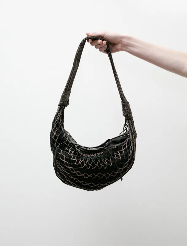 Fortune Croissant Filt Bag Chevron Marron Glacé/Black made by SHOP NEIGHBOR