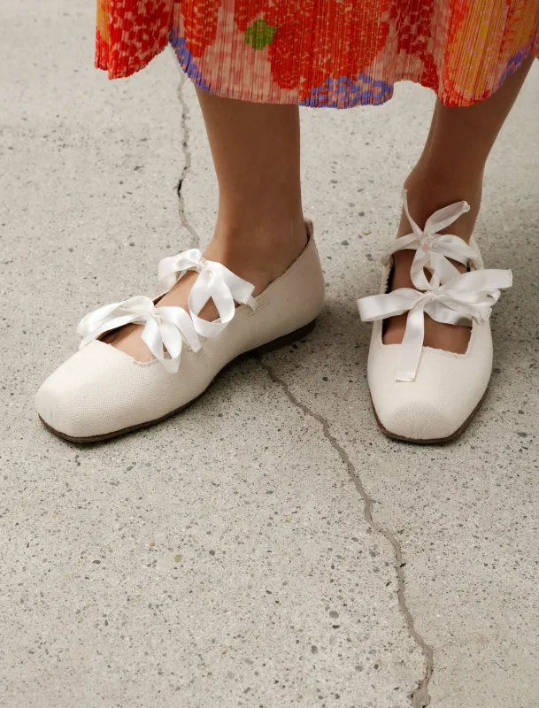 Ballerina Leather Sole Natural made by SHOP NEIGHBOR