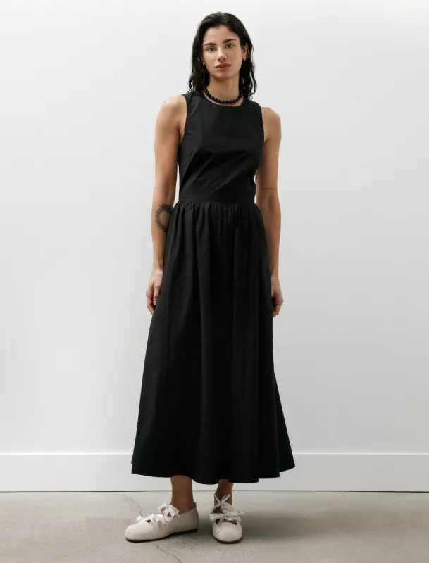 Japanese Cotton Sofia Dress Black made by SHOP NEIGHBOR