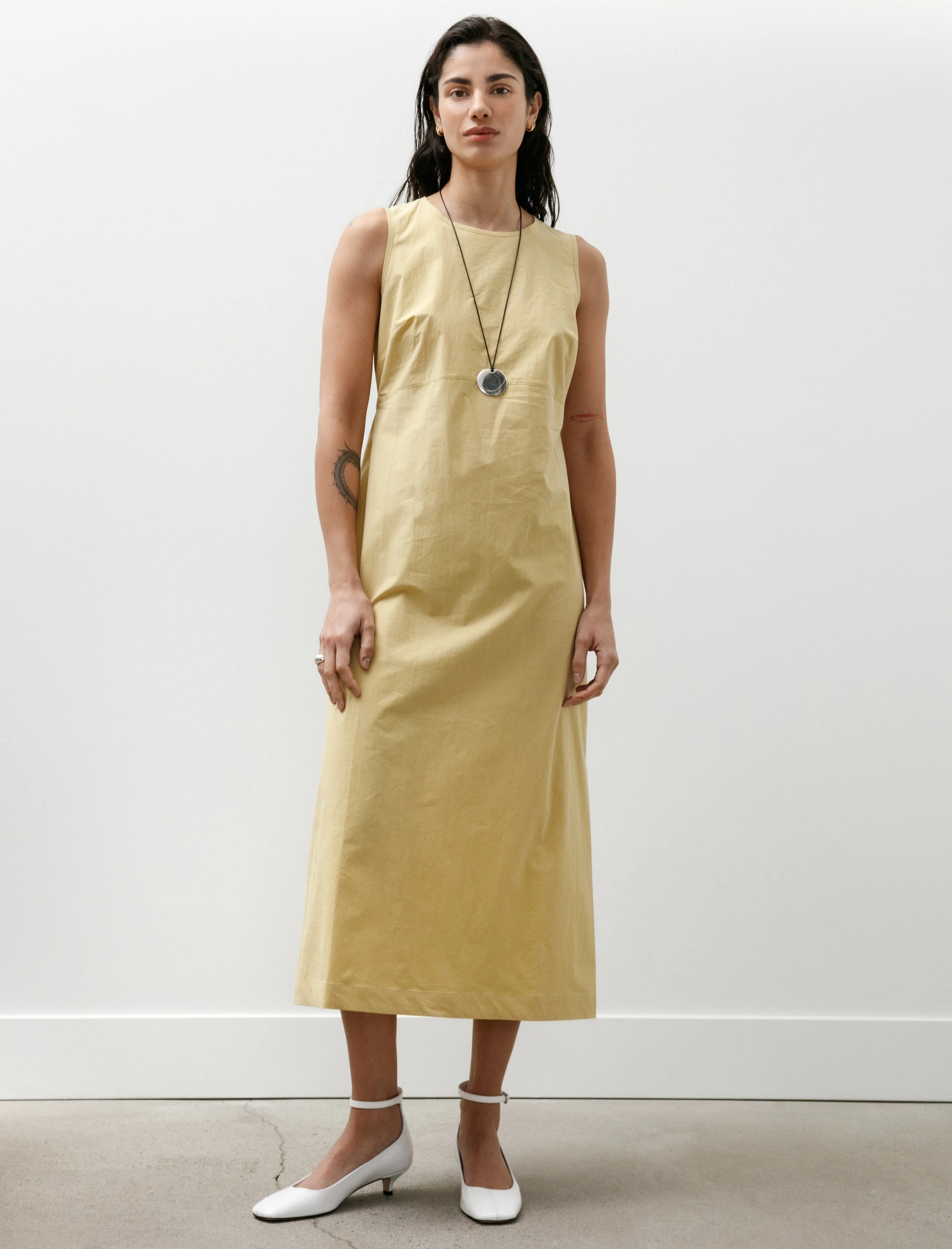 Typewriter Cotton Erika Dress Butter sold by SHOP NEIGHBOR