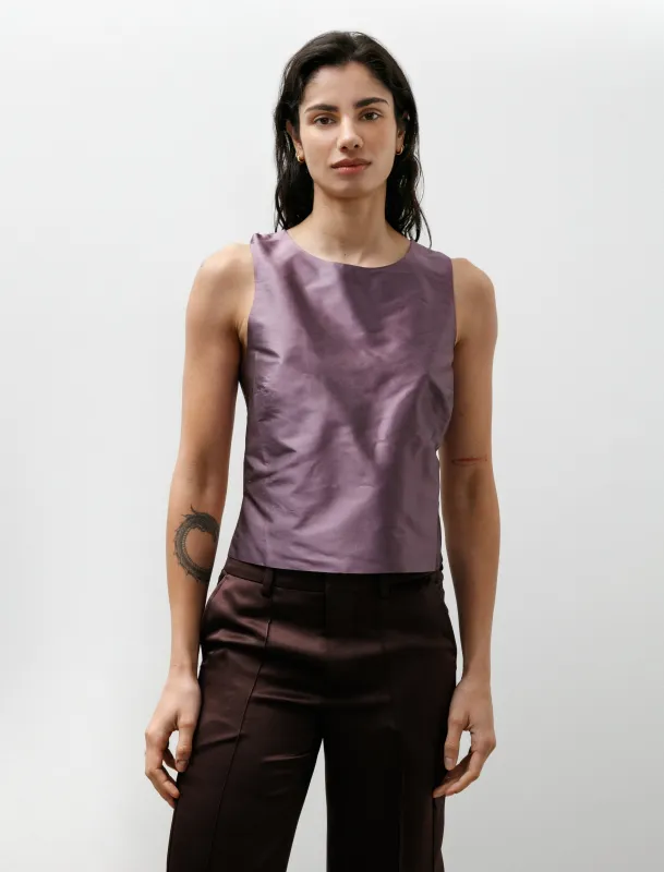 Silk Dupion Sofia Top Prune made by SHOP NEIGHBOR