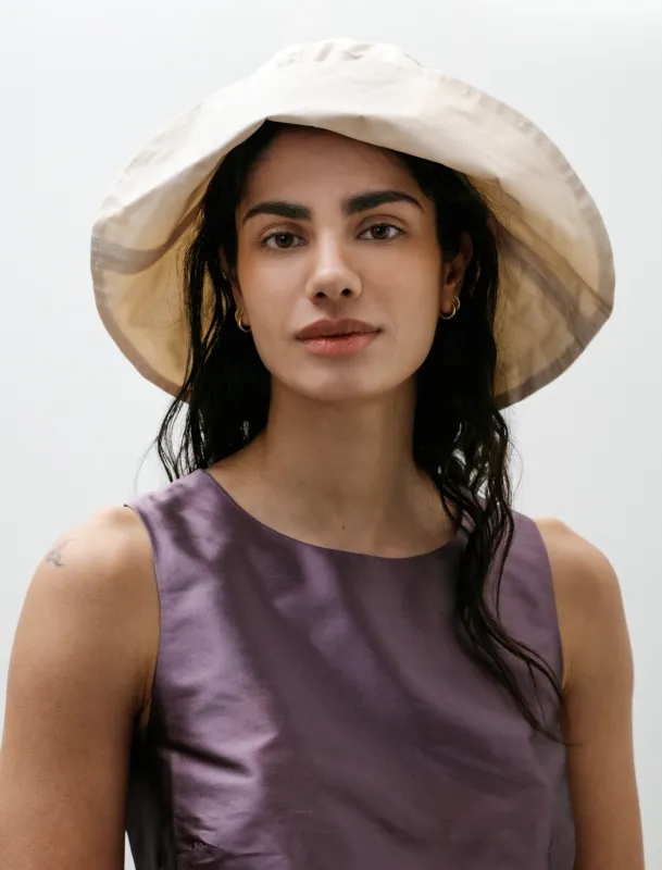 British Dry Oilskin Sunhat Natural made by SHOP NEIGHBOR