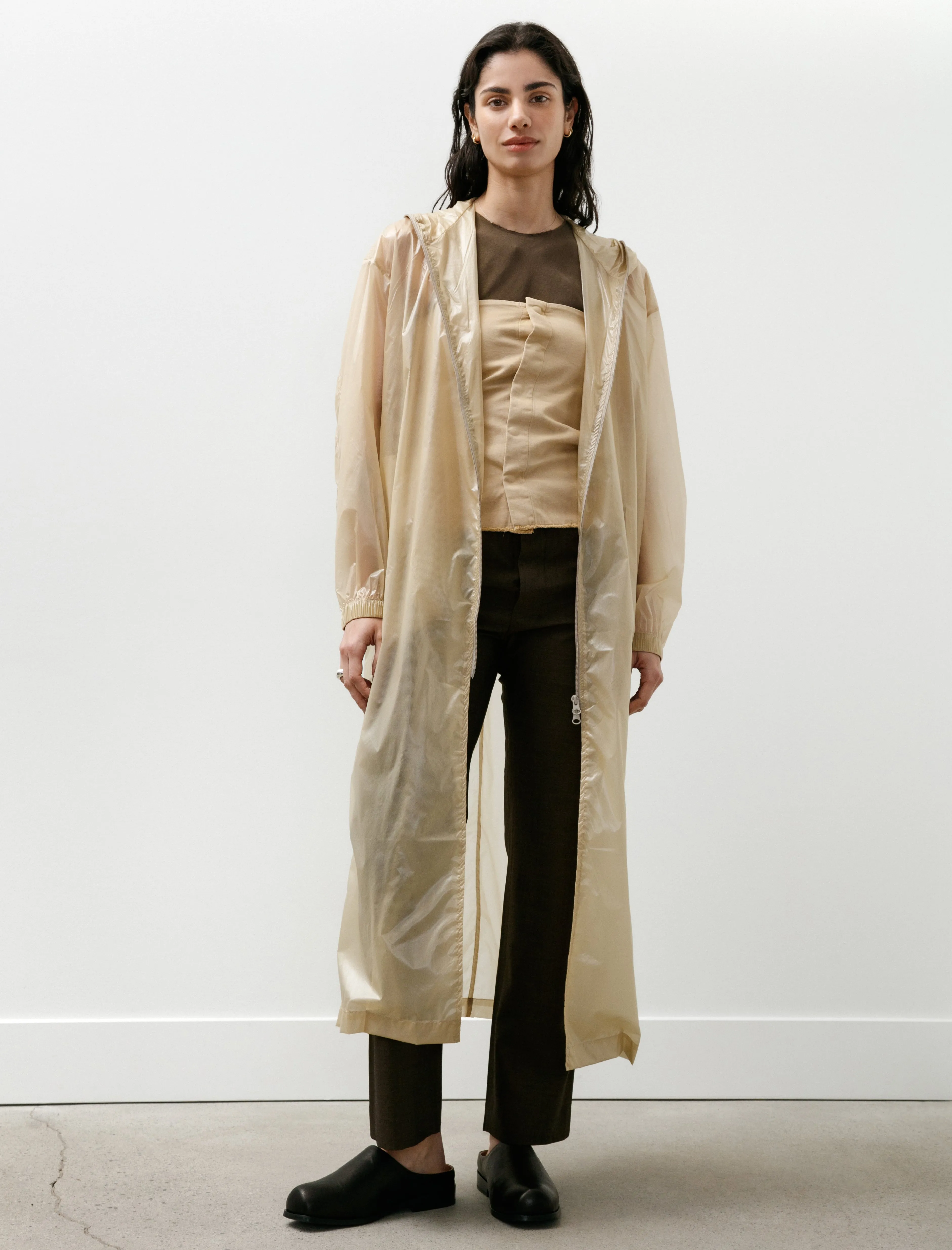 No.275 Ripstop Hooded Zipper Coat Stone sold by SHOP NEIGHBOR