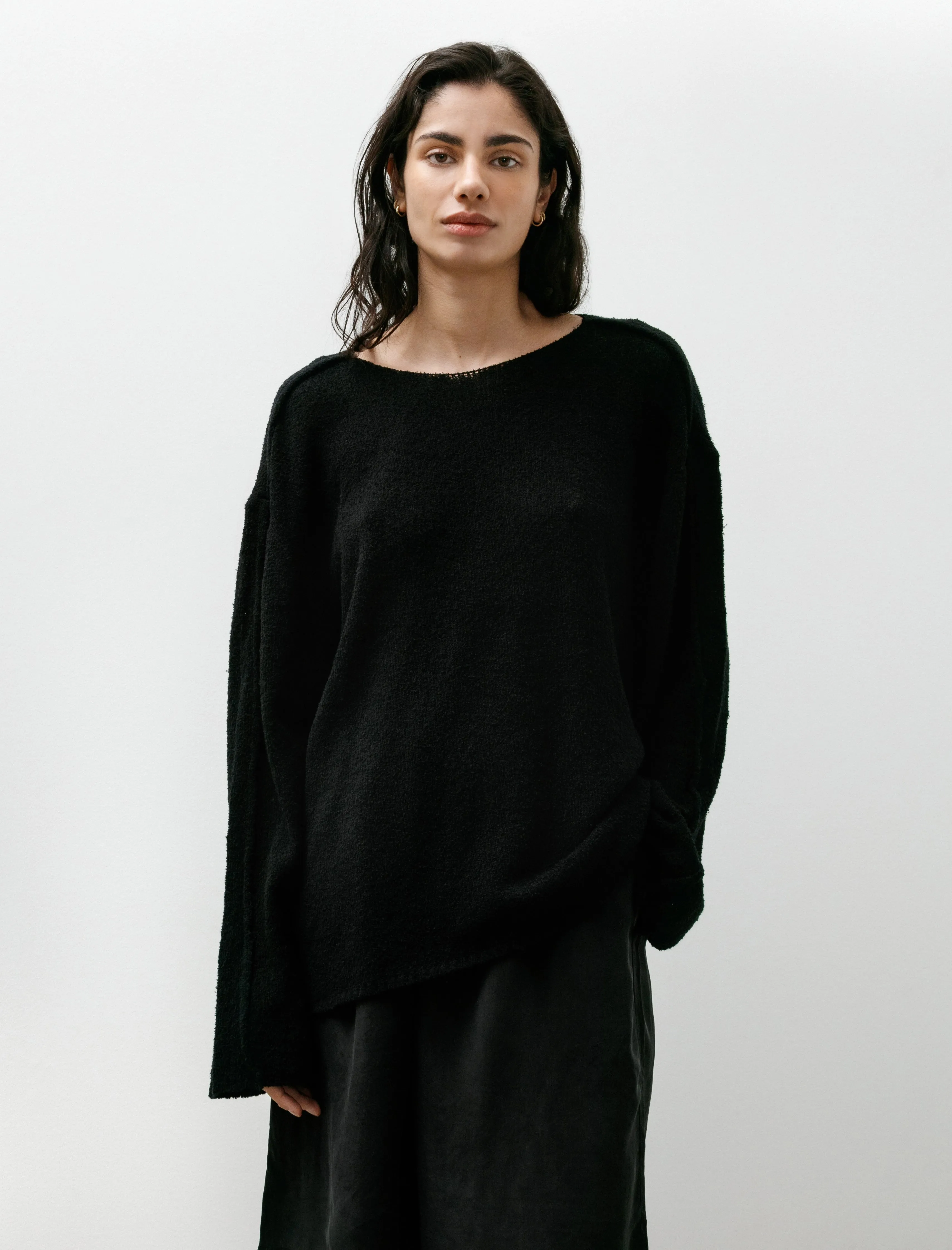 No.317 Cotton Cashmere Knitted Top Black sold by SHOP NEIGHBOR