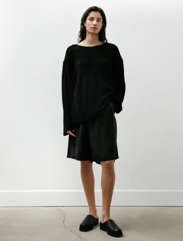 No.259 Cupro Short Trousers Black made by SHOP NEIGHBOR