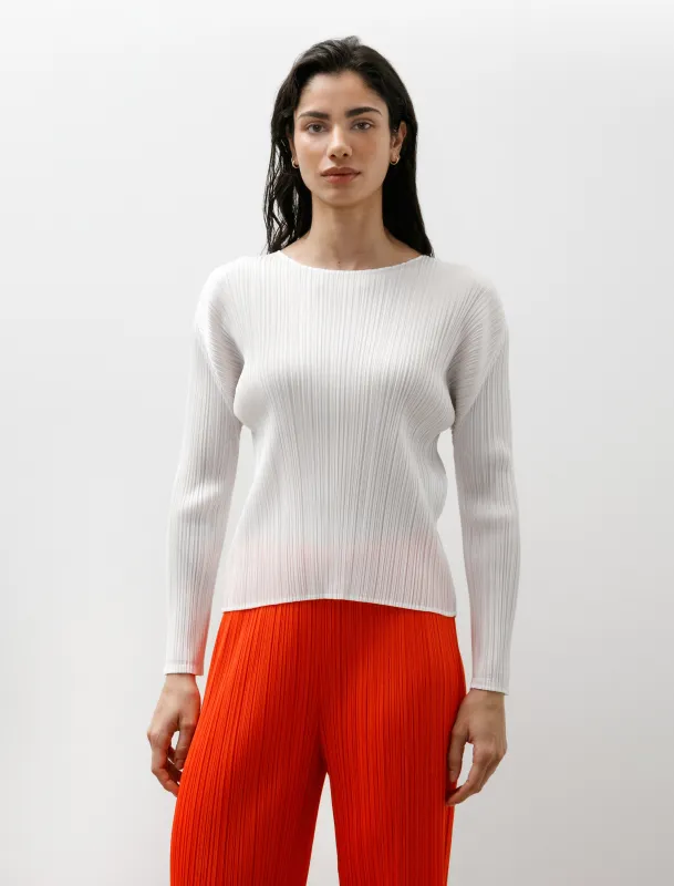 Boatneck Long Sleeve White made by SHOP NEIGHBOR
