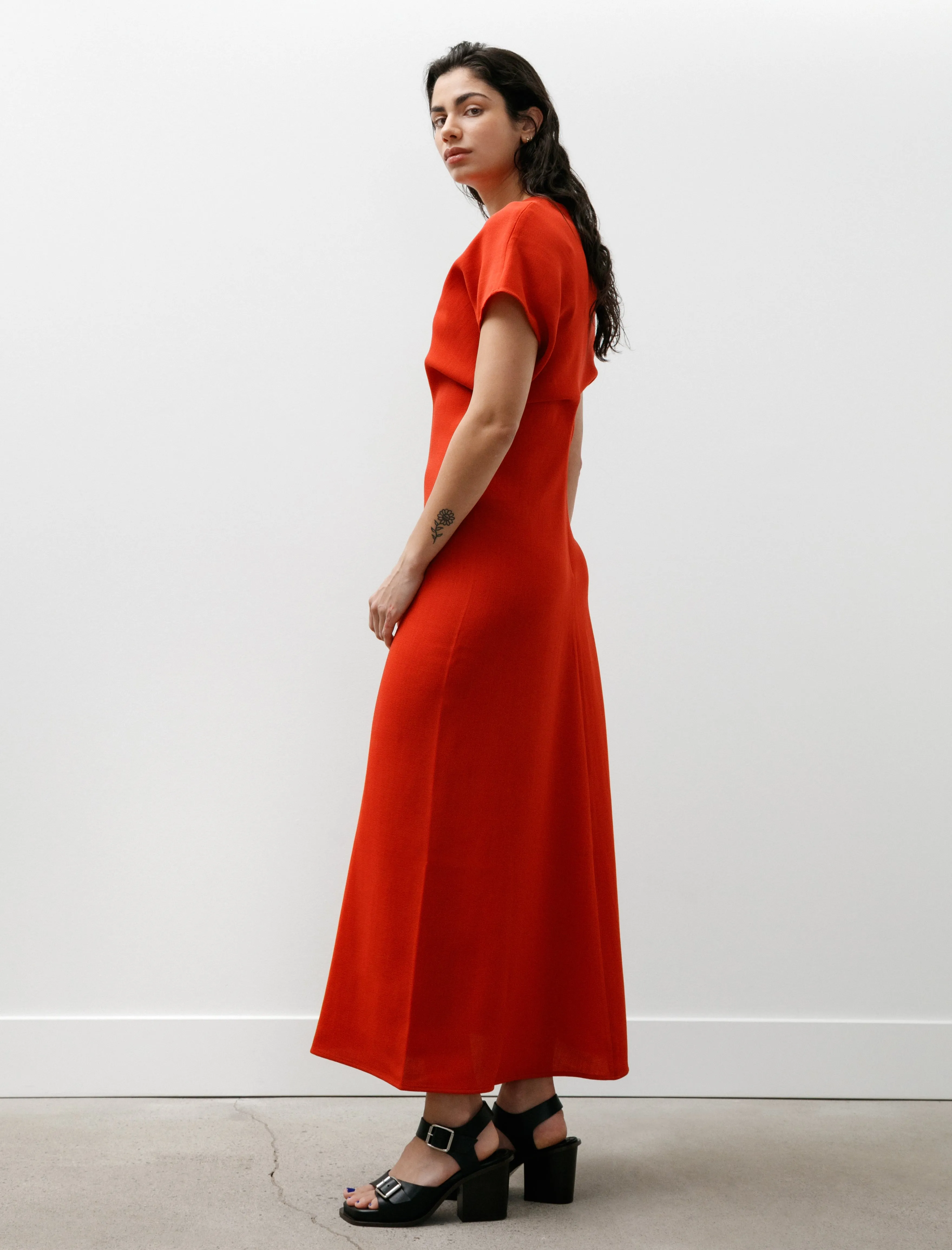 Slouch Waist Wool Dress Poppy sold by SHOP NEIGHBOR product image thumbnail 3