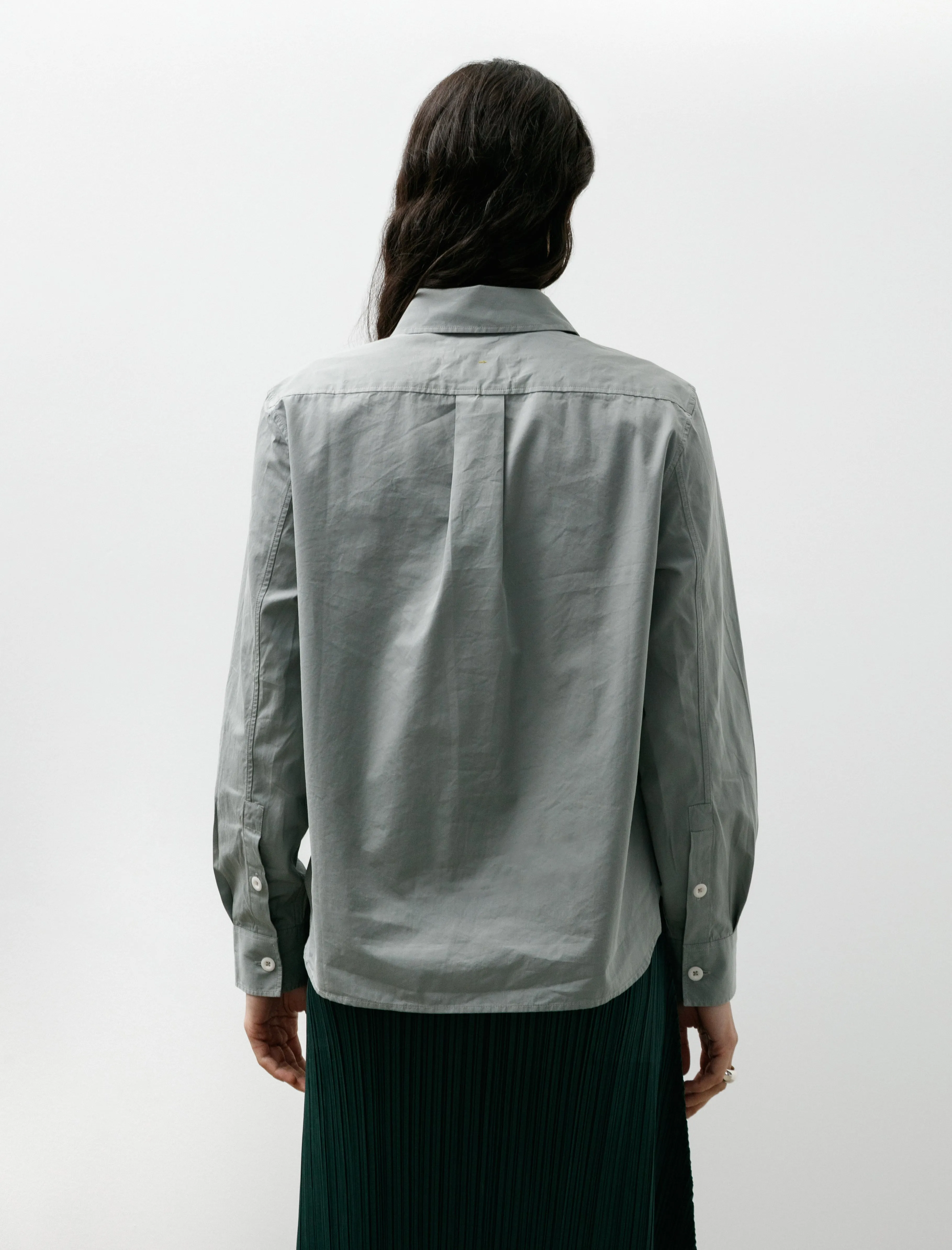 MHL Simple Shirt Compact Cotton Poplin Fog sold by SHOP NEIGHBOR product image thumbnail 4