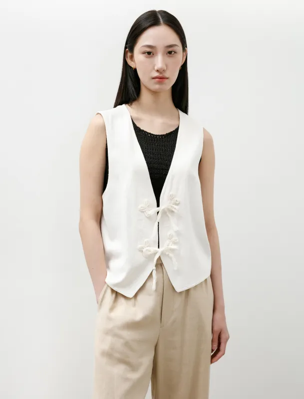 Silk Nep Vest Ecru made by SHOP NEIGHBOR