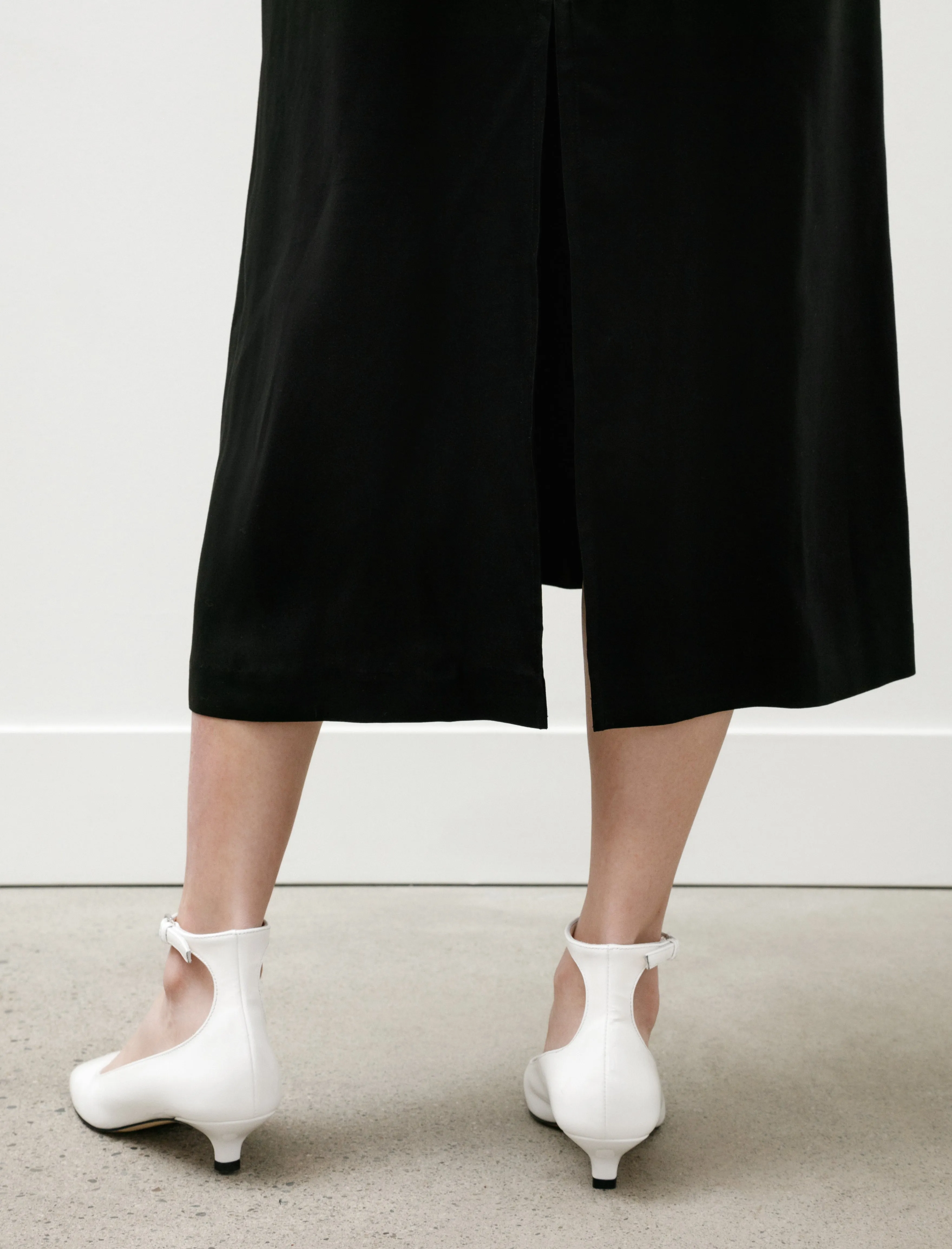 Viscose Cupro Back Satin Sleeveless Dress Black sold by SHOP NEIGHBOR product image thumbnail 5