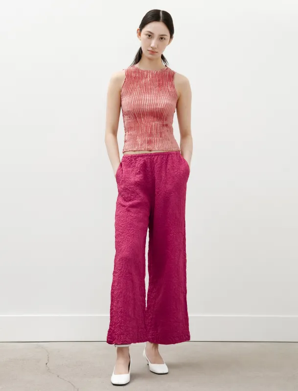 Crumpled Matte Silk Pants Fuchsia made by SHOP NEIGHBOR