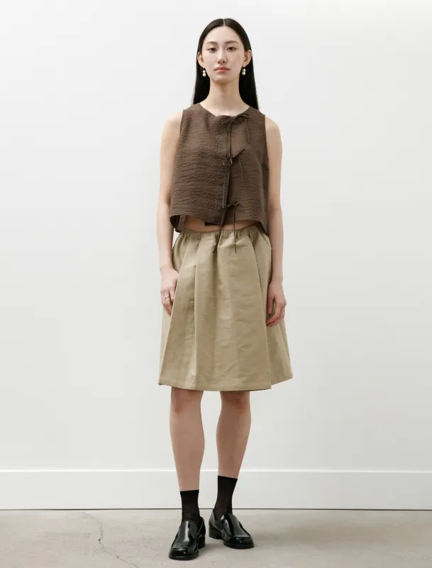 Sky Skirt Khaki Flower made by Eleph Womens