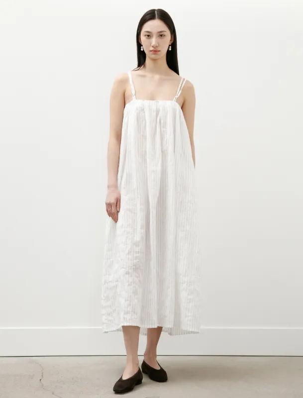Ito Dress Crinkle Stripe Black and White made by Eleph Womens