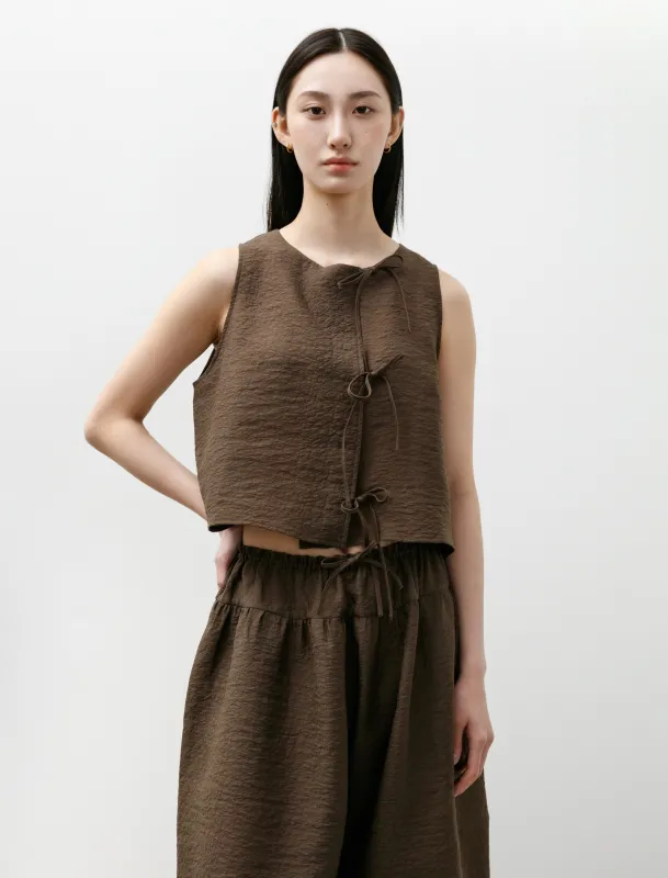 Anouk Bow Top Brown made by Eleph Womens