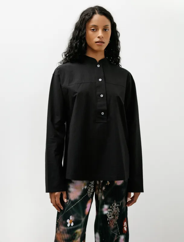 Vega Shirt Typewriter Cotton Black made by SHOP NEIGHBOR