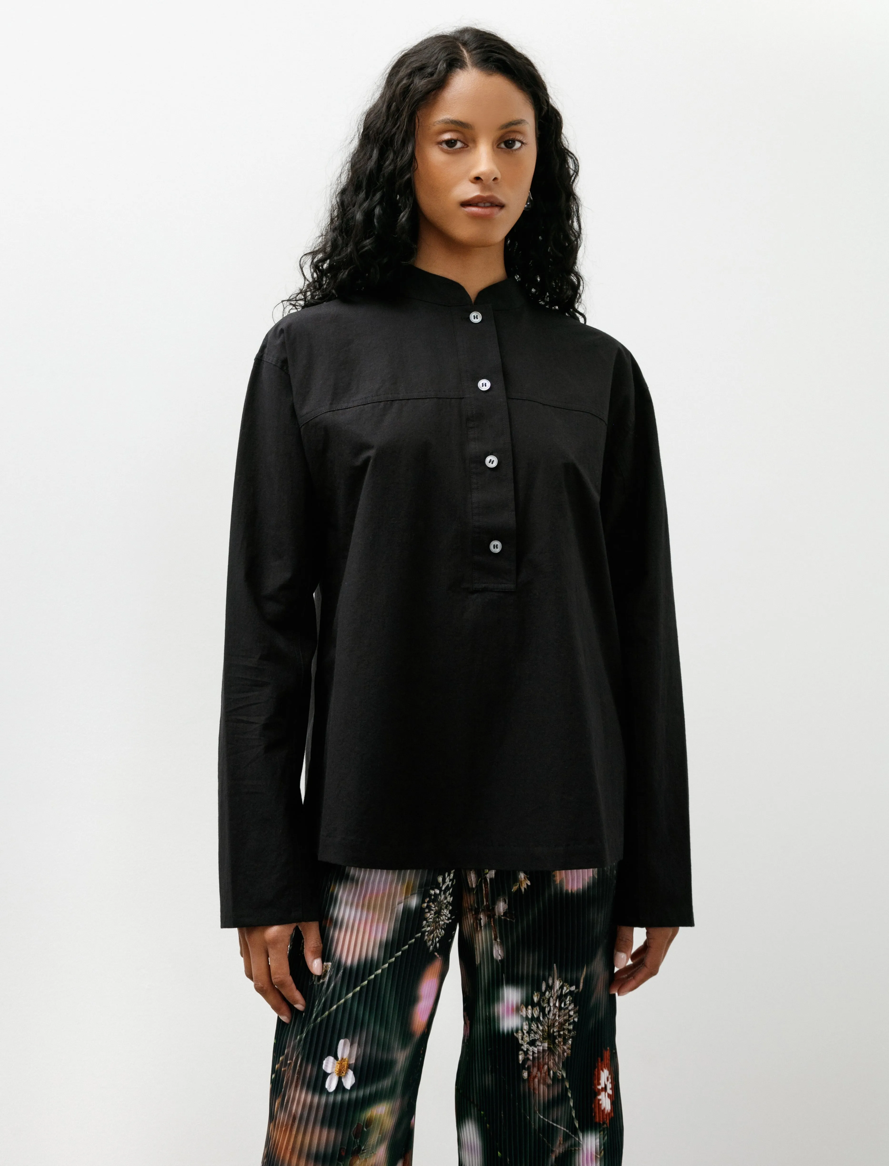 Vega Shirt Typewriter Cotton Black sold by SHOP NEIGHBOR