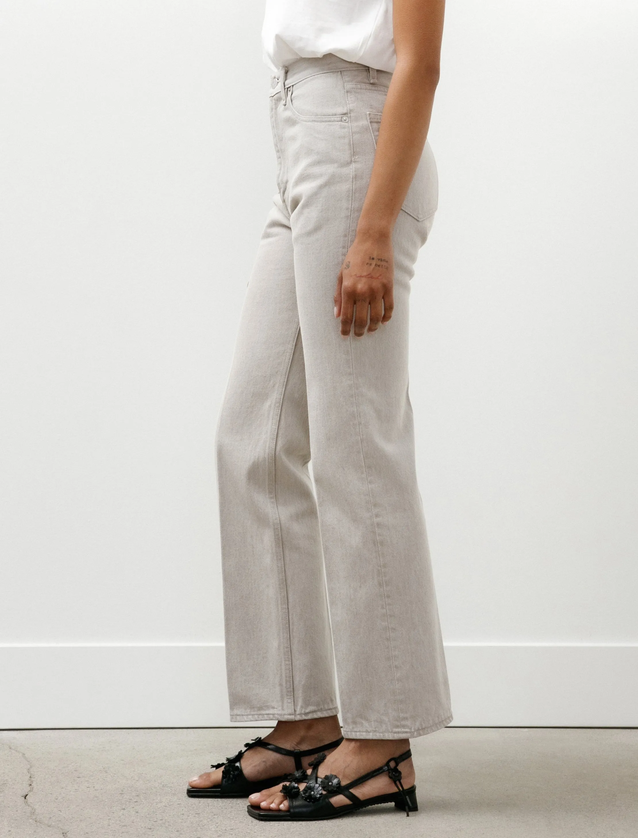 Faded Hard Twist Brown Denim 5P Pants Light Grey sold by SHOP NEIGHBOR product image thumbnail 4